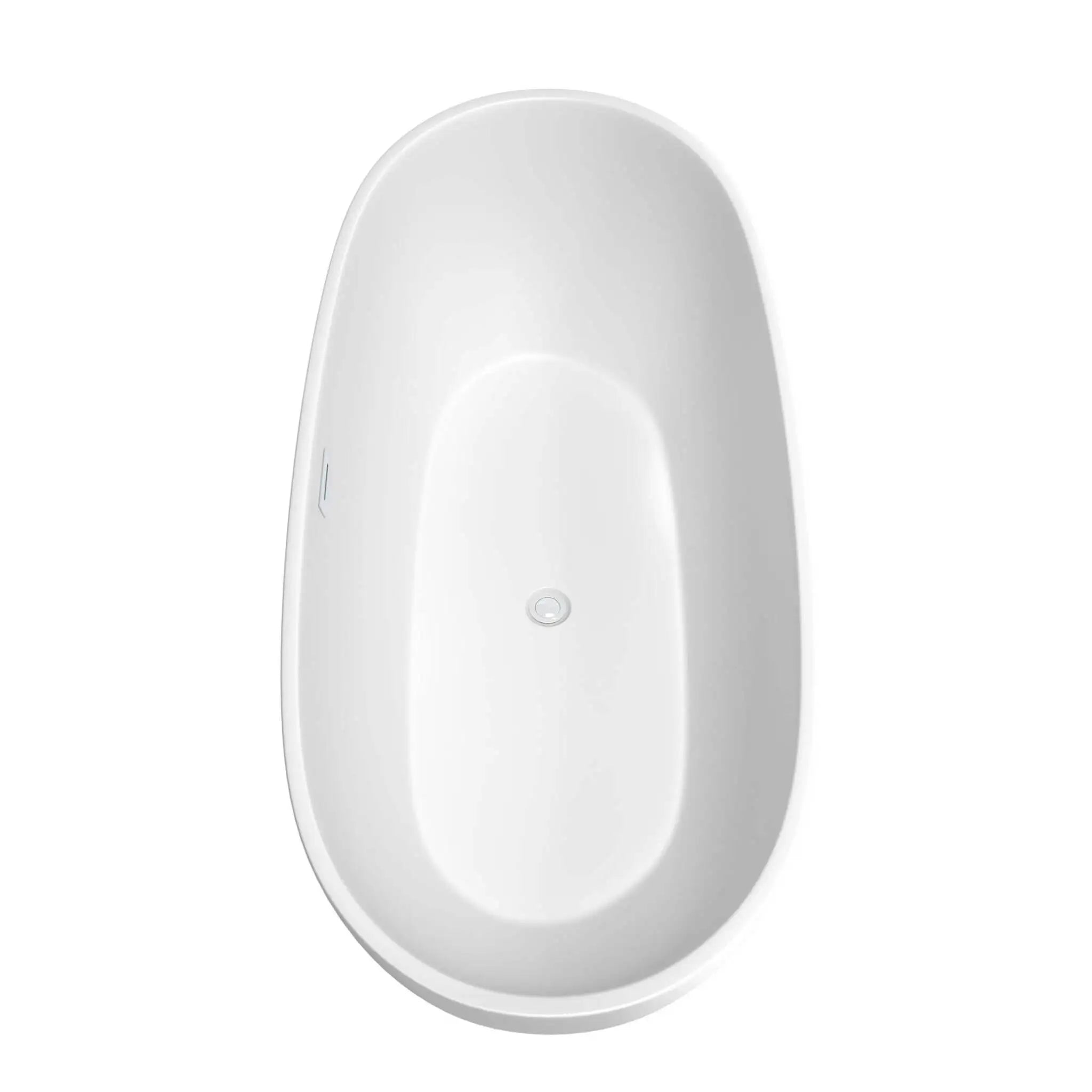 71" Matte White Freestanding Bathtub with Brushed Gold Faucet - Juno by Wyndham (WCBTE306171MWSWATPGD) image 3