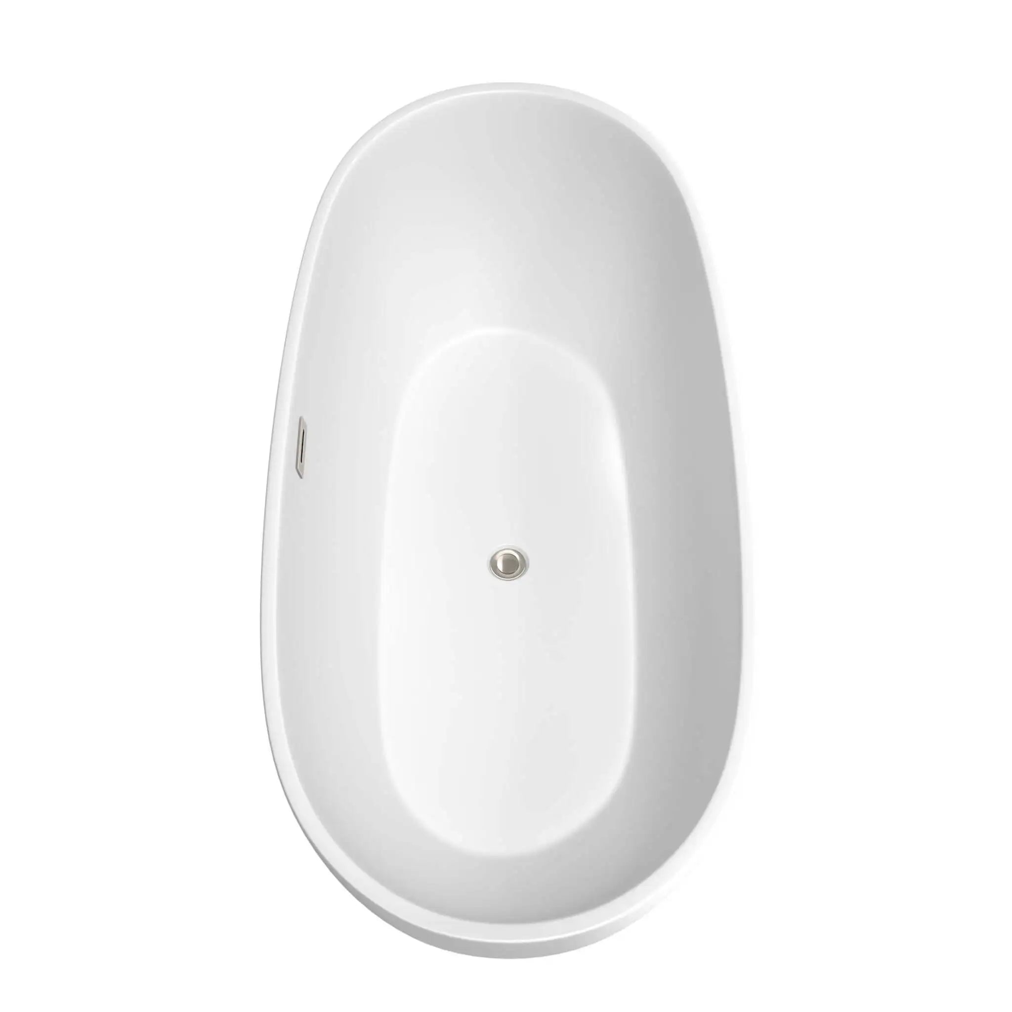 71" Matte White Freestanding Bathtub with Brushed Nickel - Juno by Wyndham (WCBTE306171MWATP11BN) image 3