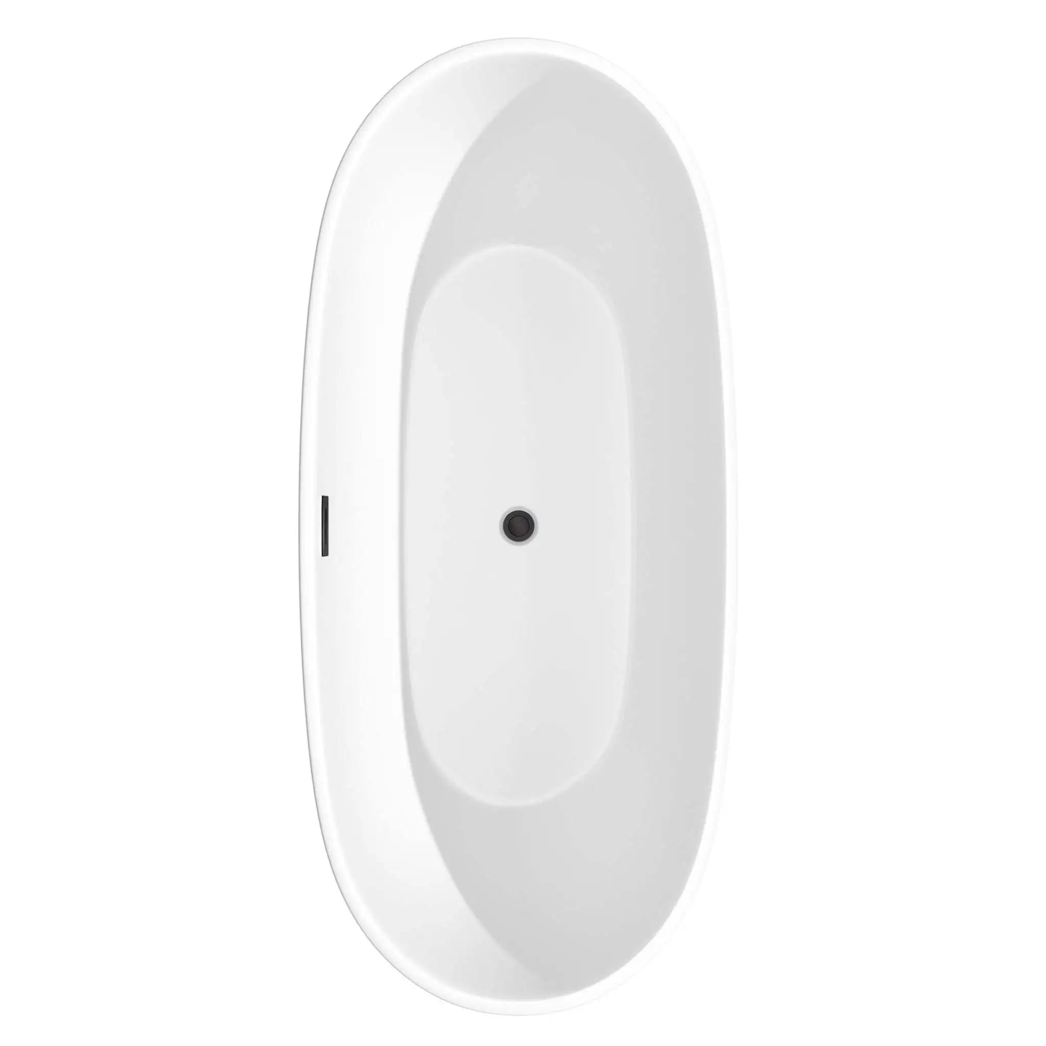 71" Matte White Freestanding Bathtub with Matte Black Faucet - Juno by Wyndham (WCBTE306171MWMBATPBK) image 4