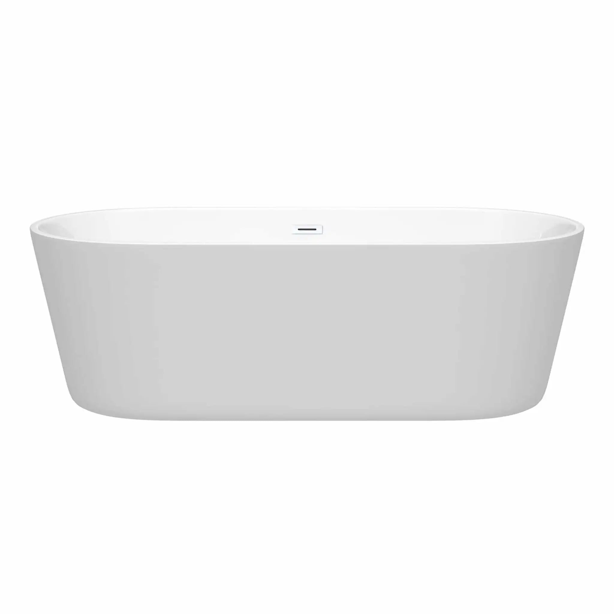 71" White Freestanding Bathtub - Carissa by Wyndham (WCOBT101271SWTRIM) image 2