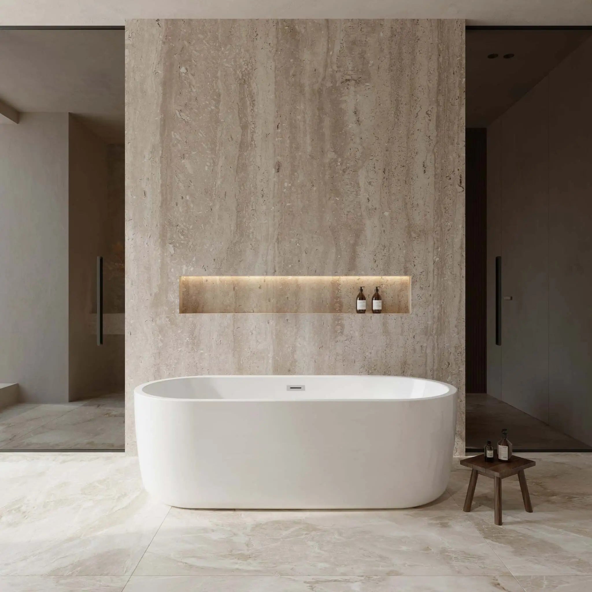 71" White Freestanding Bathtub - Juliette by Wyndham (WCOBT101371) image 1