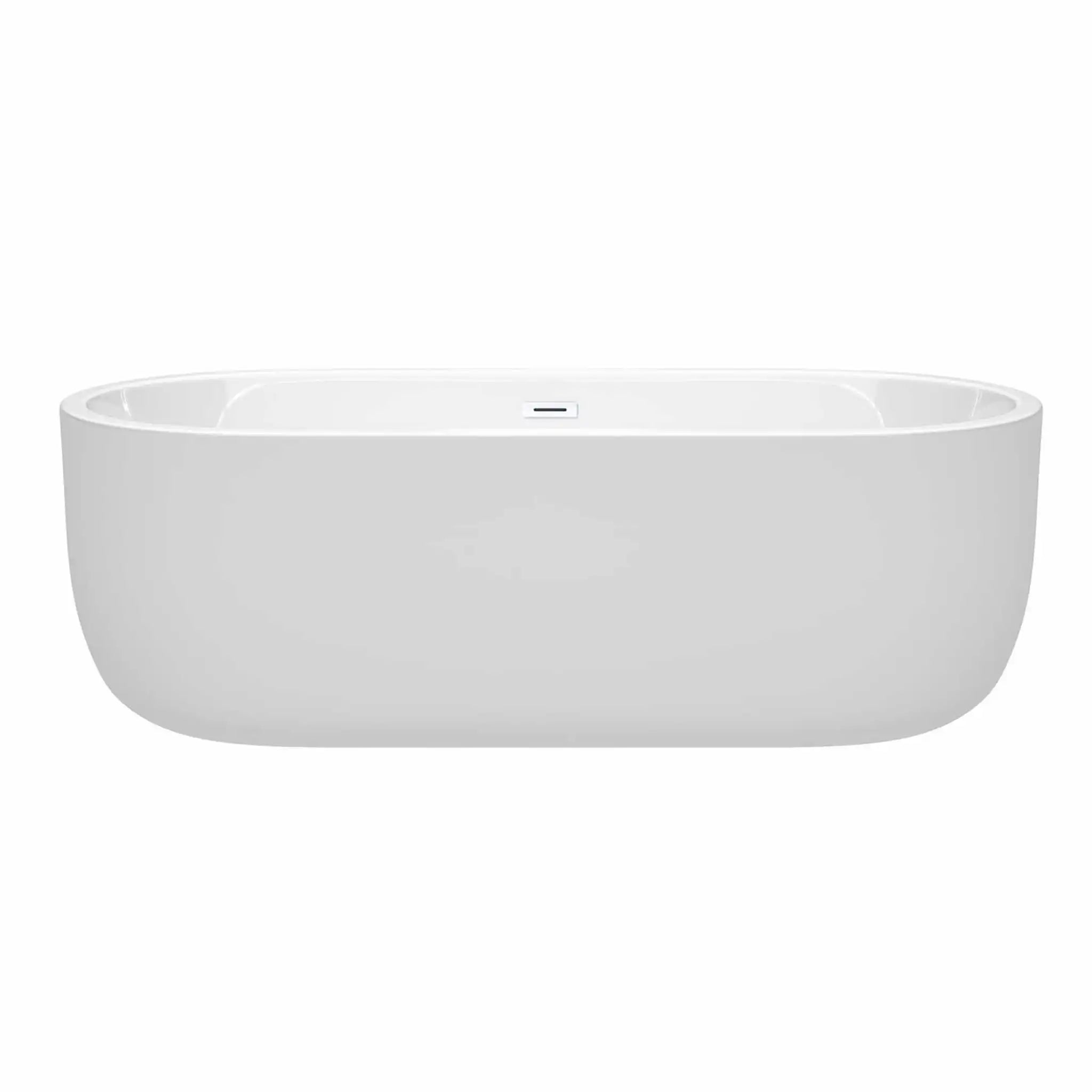 71" White Freestanding Bathtub - Juliette by Wyndham (WCOBT101371SWTRIM) image 2
