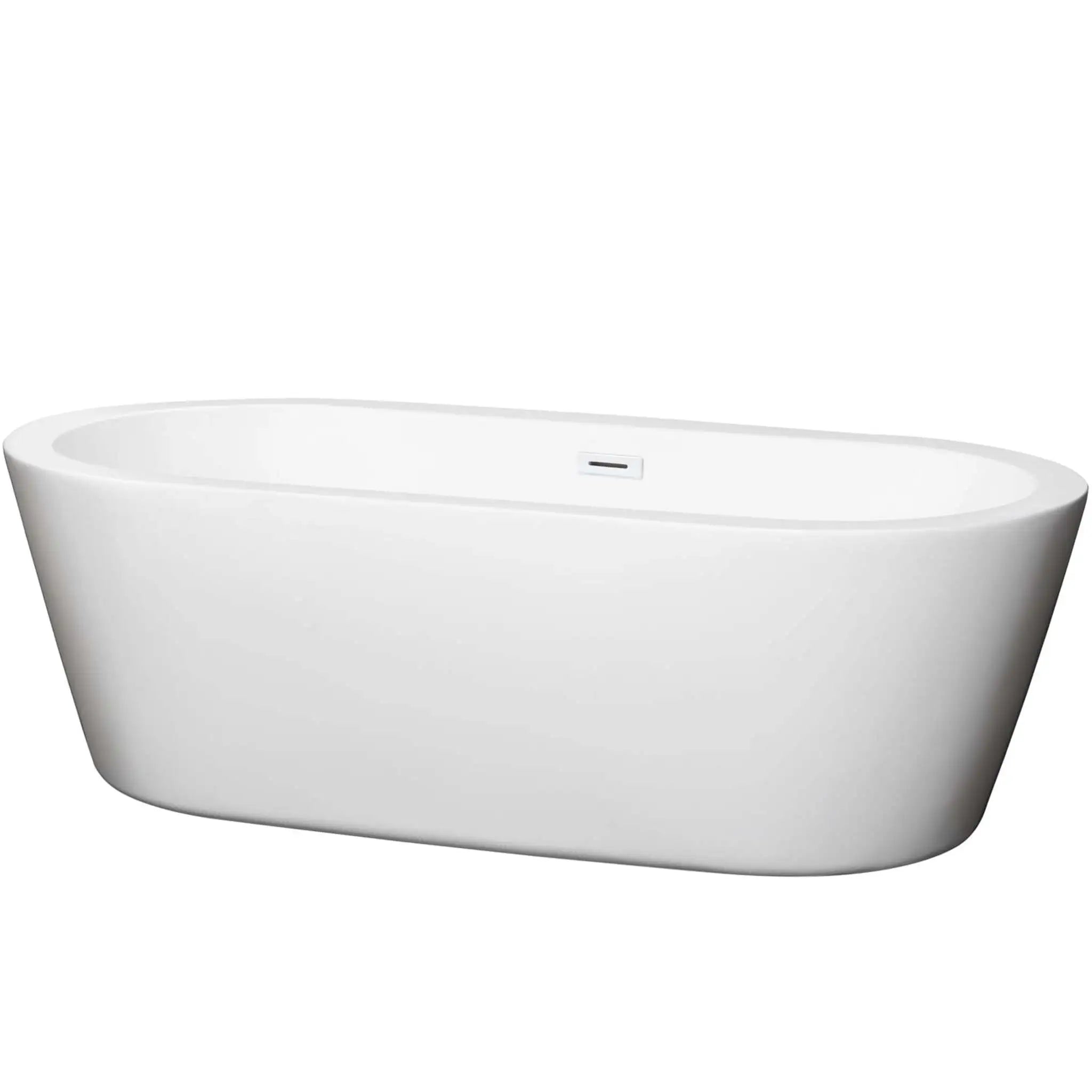 71" White Freestanding Bathtub - Mermaid by Wyndham (WCOBT100371SWTRIM) image