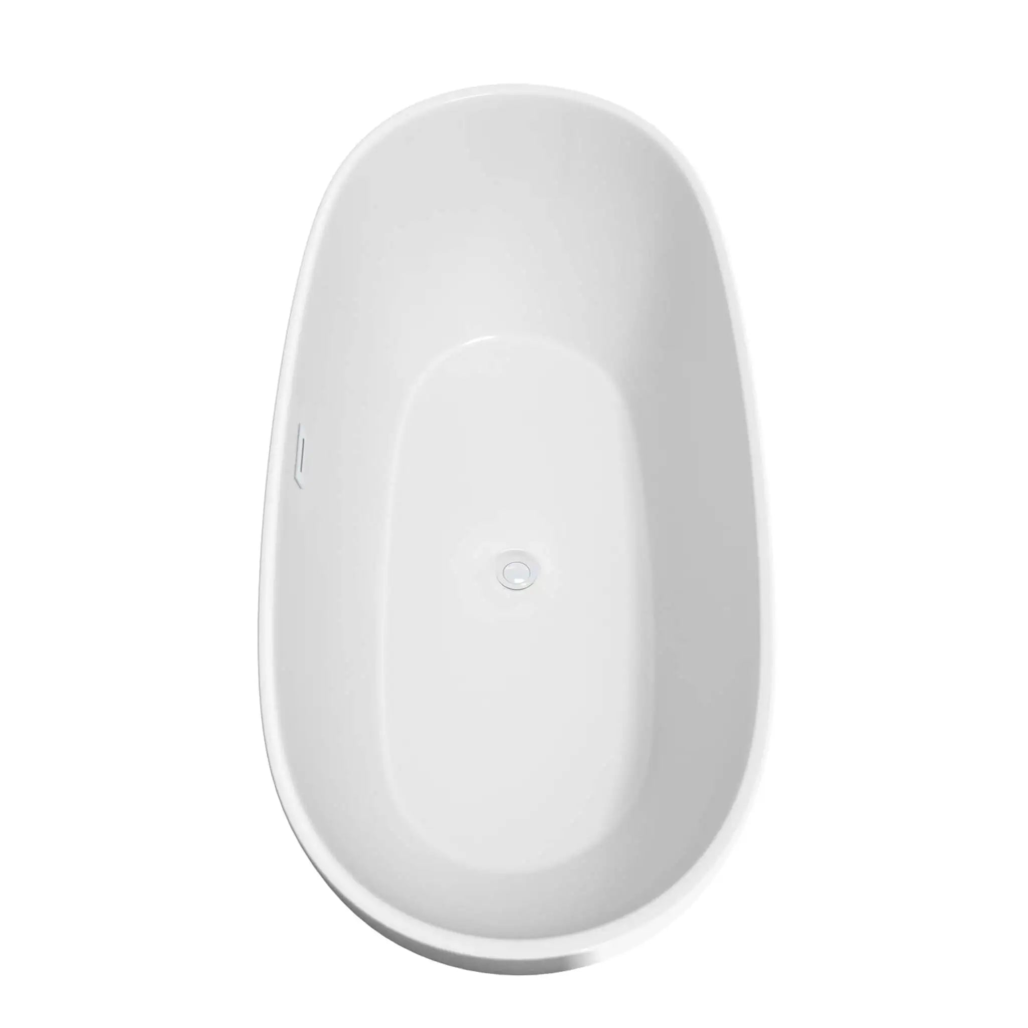 71" White Freestanding Bathtub with Brushed Gold Faucet - Juno by Wyndham (WCBTK156171SWATPGD) image 3