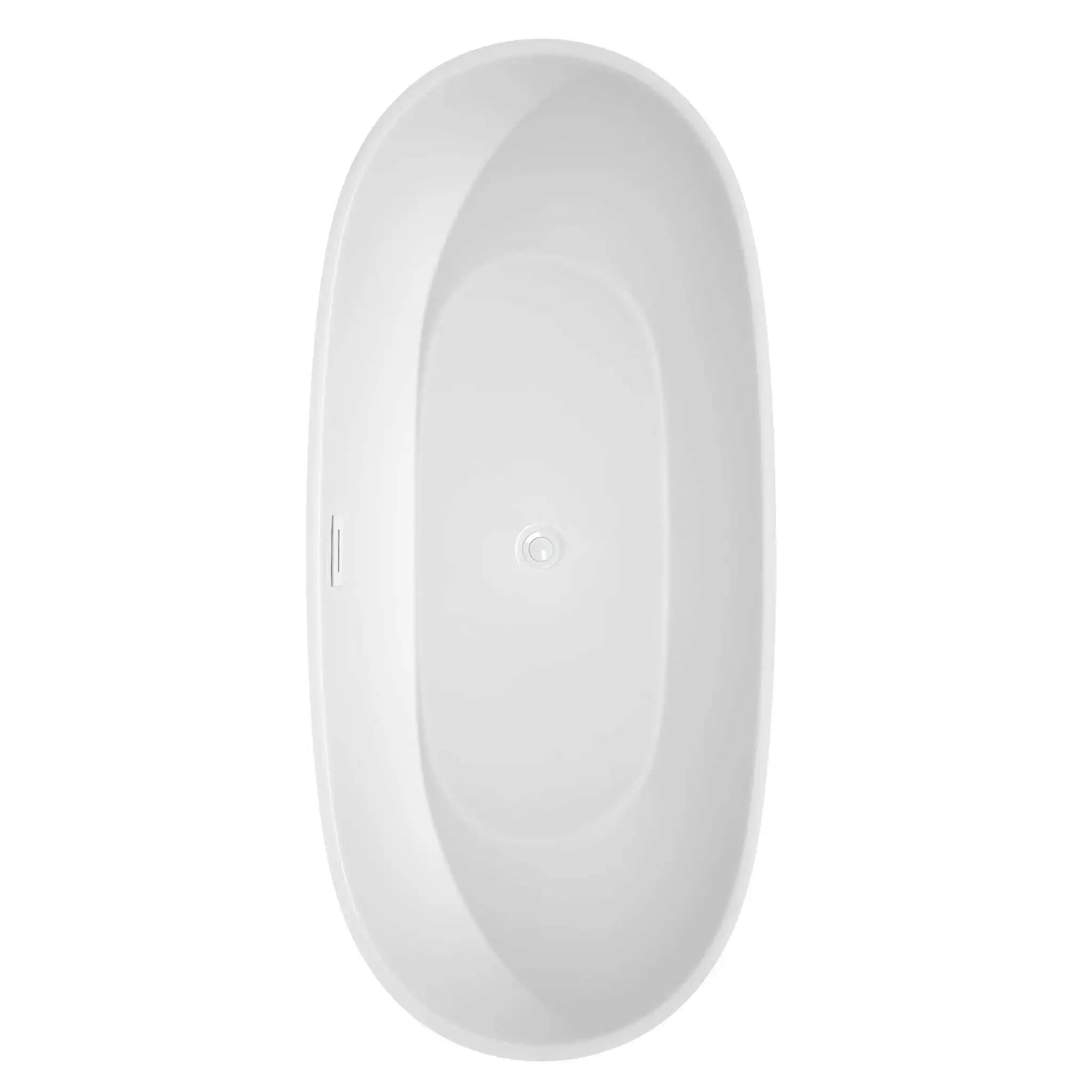71" White Freestanding Bathtub with Brushed Gold Faucet - Juno by Wyndham (WCBTK156171SWATPGD) image 4