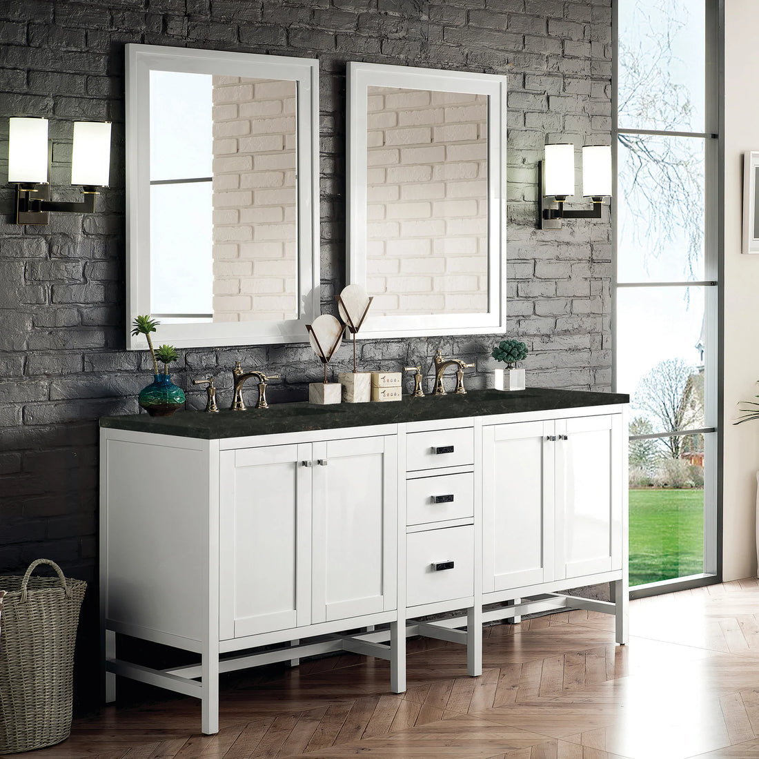 72-addison-double-vanity-cabinet-in-glossy-white-by-james-martin-vanities-e444-v72-gw-phantome-eclos-zero-silica image 1
