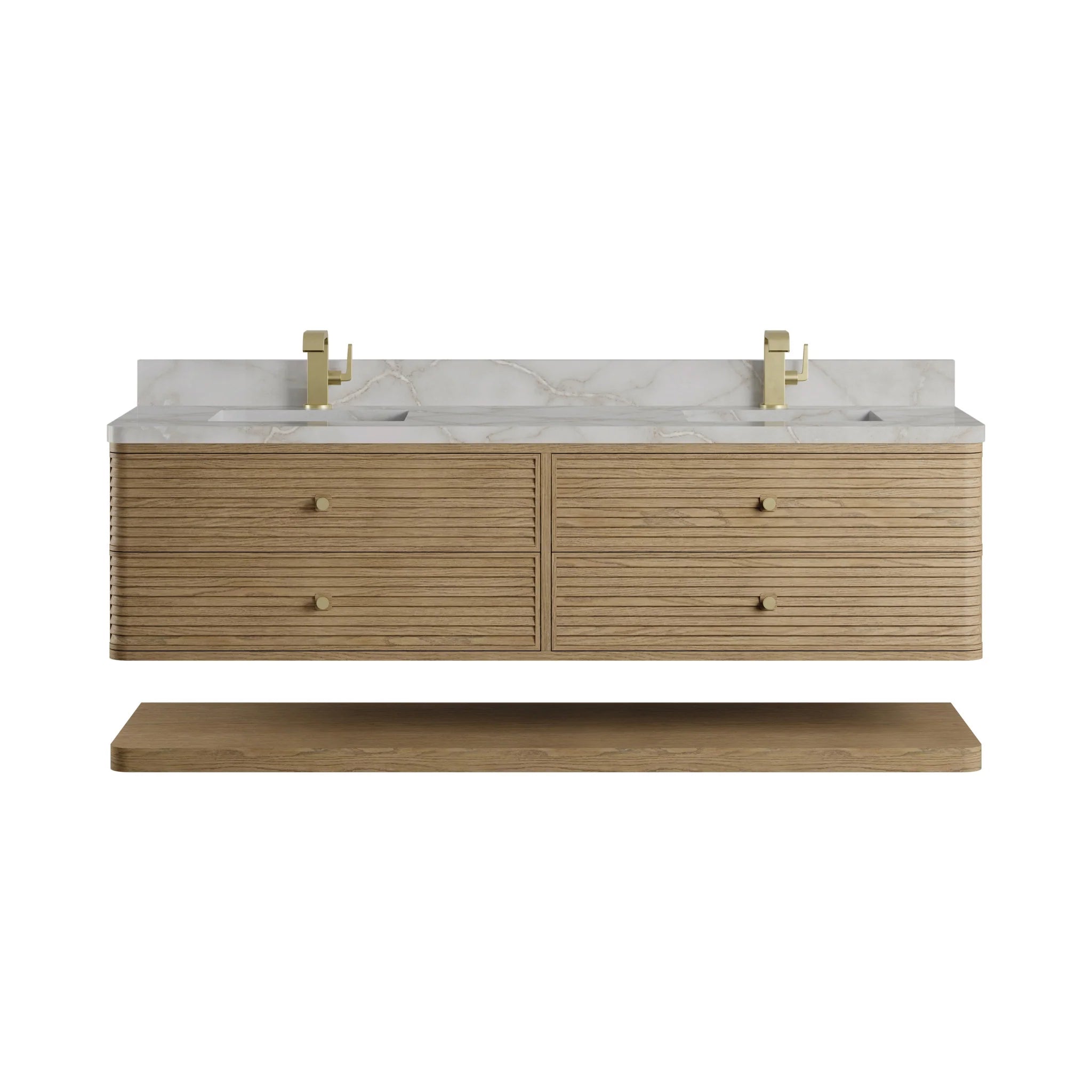 72" Allamari Double Vanity in Dune Mist by James Martin Vanities-Victorian Silver Silestone 1