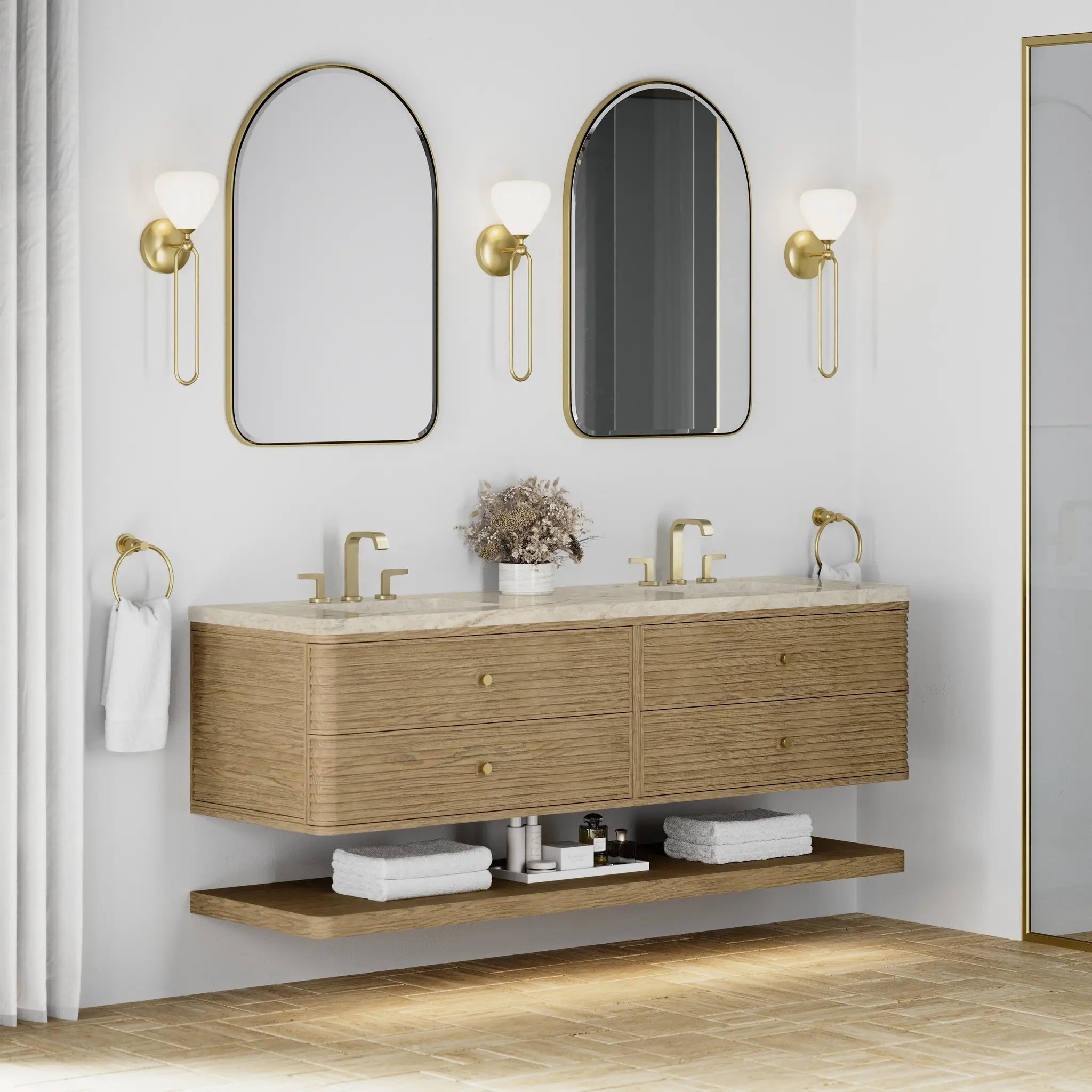 72 Allamari Double Vanity In Dune Mist Power Enabled Tajnar Eclos 8 Widespread 6