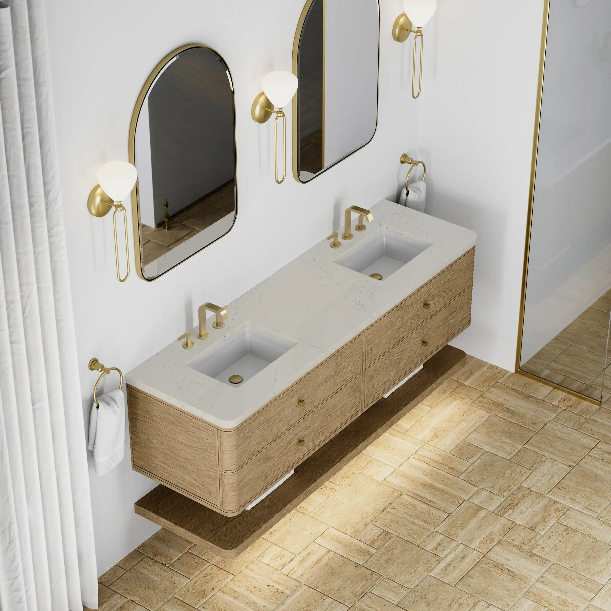 72 Allamari Double Vanity In Dune Mist Standard Siberian Silestone 8 Widespread 7