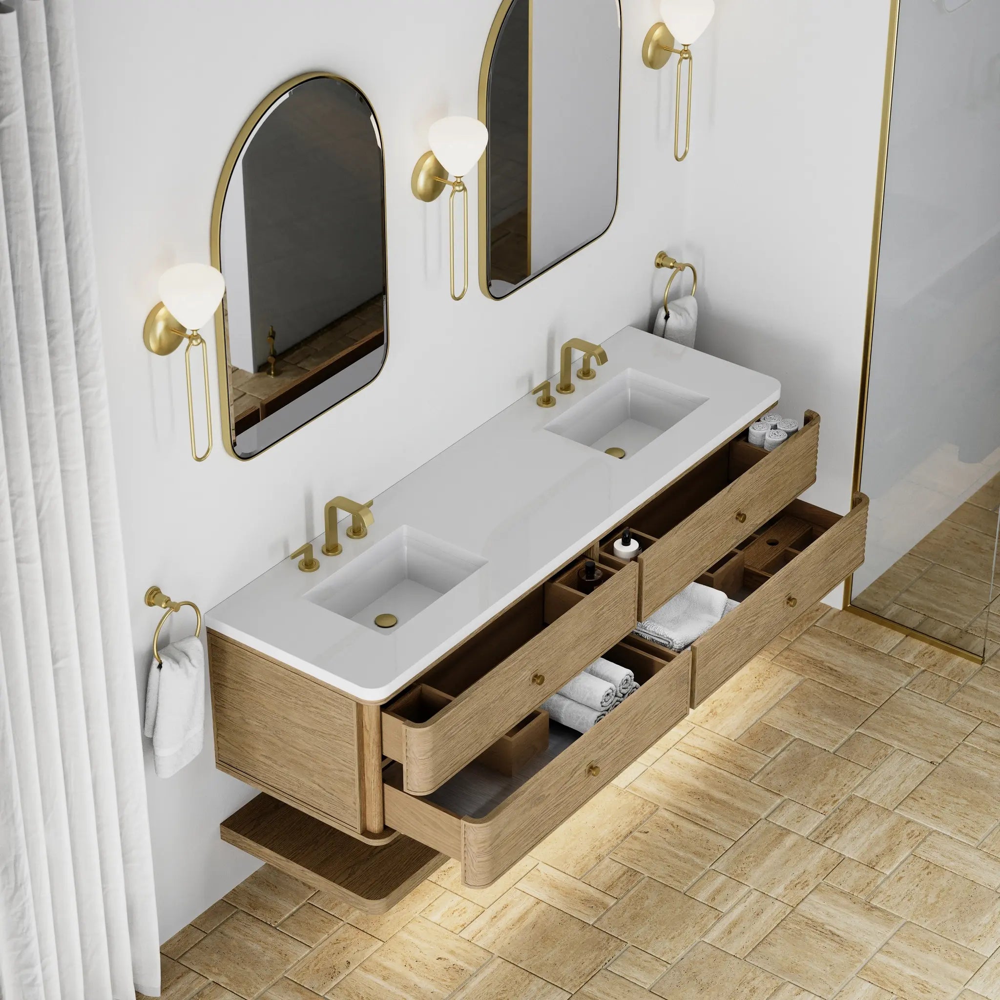 72 Allamari Double Vanity In Dune Mist Standard White Zeus Silestone 8 Widespread 9
