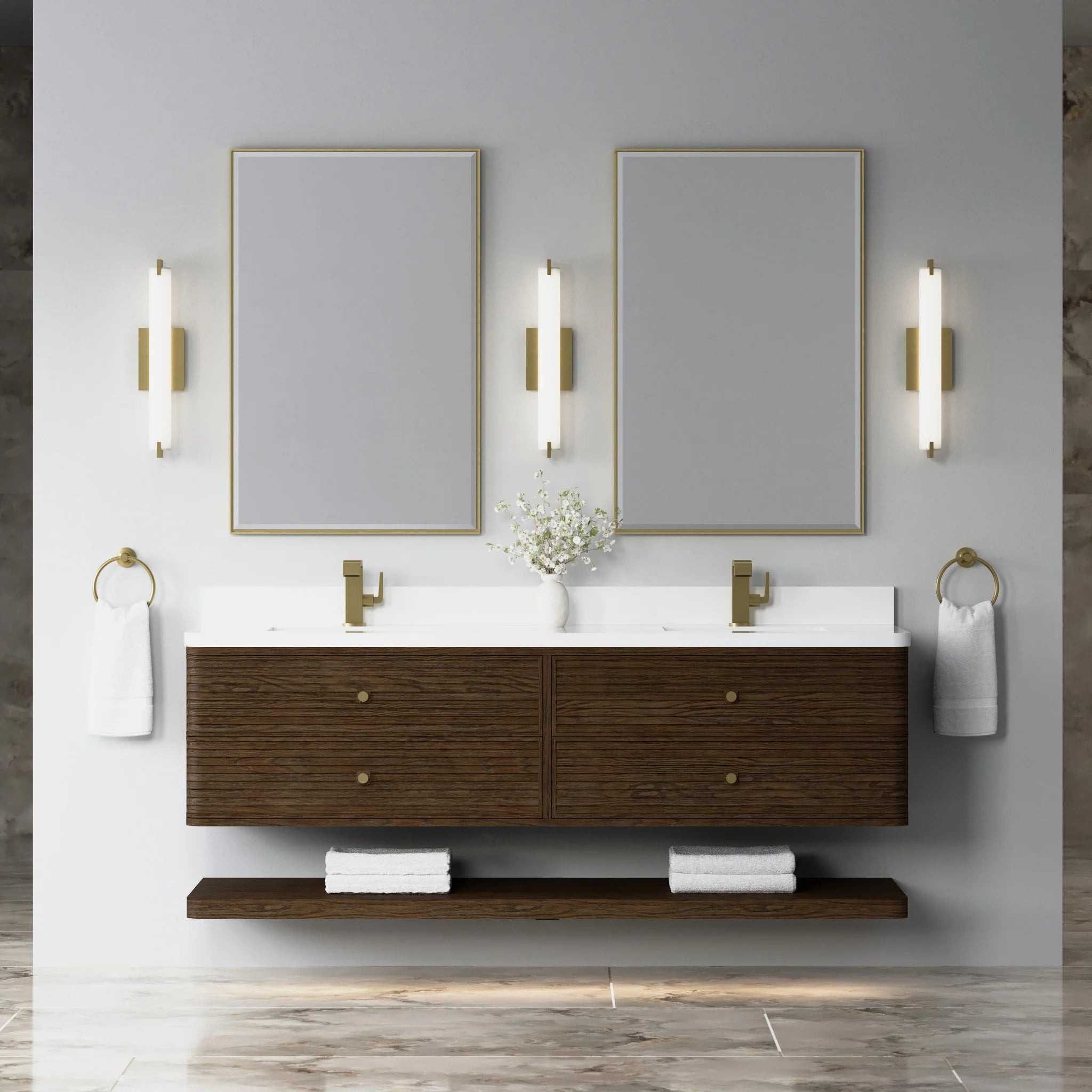 72" Allamari Double Vanity in Sable by James Martin Vanities-White Zeus Silestone 2