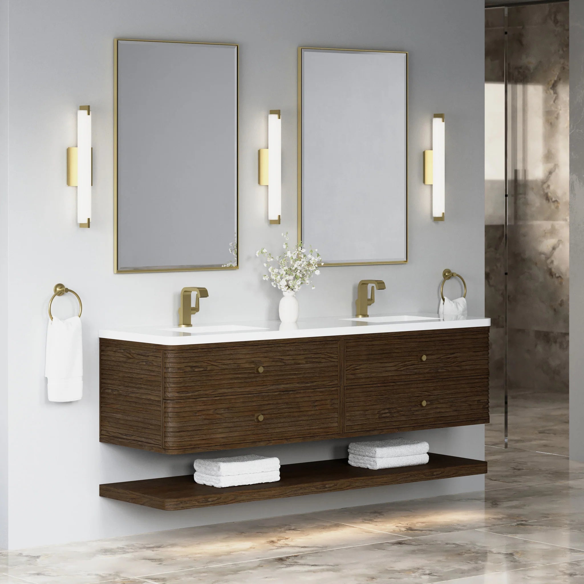 72" Allamari Double Vanity in Sable by James Martin Vanities-White Zeus Silestone 5