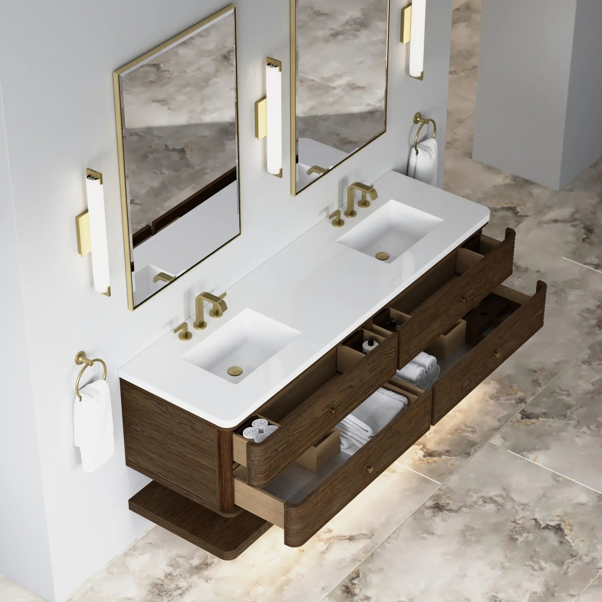 72 Allamari Double Vanity In Sable Standard White Zeus Silestone 8 Widespread 9