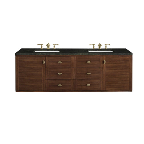 72" Amberly Double Vanity in Mid-Century Walnut by James Martin Vanities