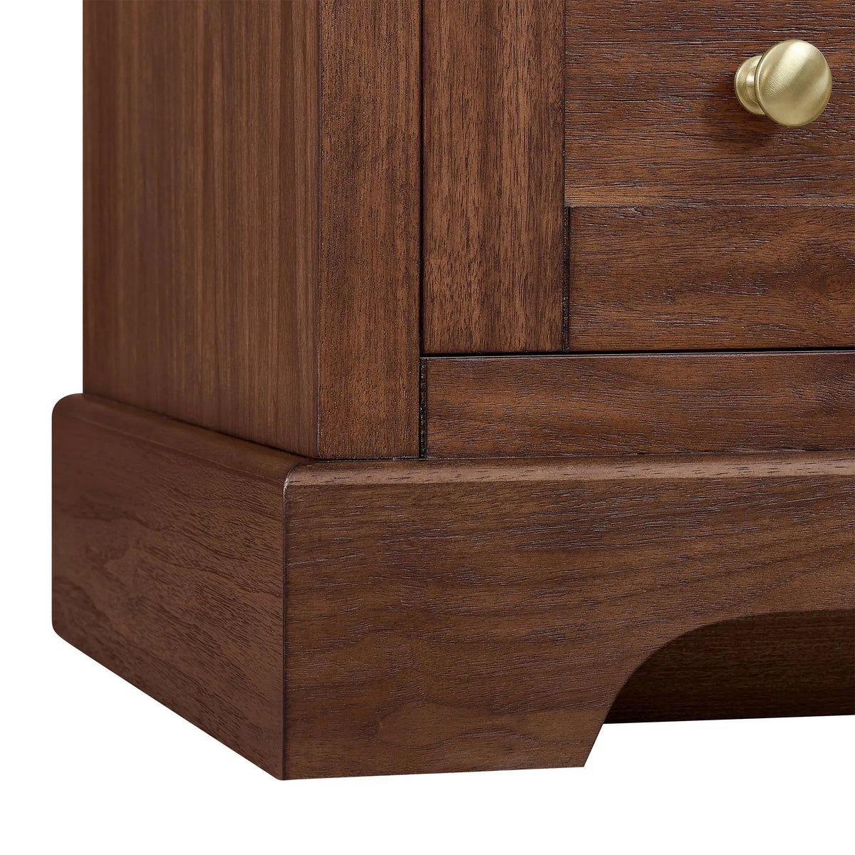 72" Avery Double Bathroom Vanity Dark Walnut Brushed Gold Trim by wyndham 3