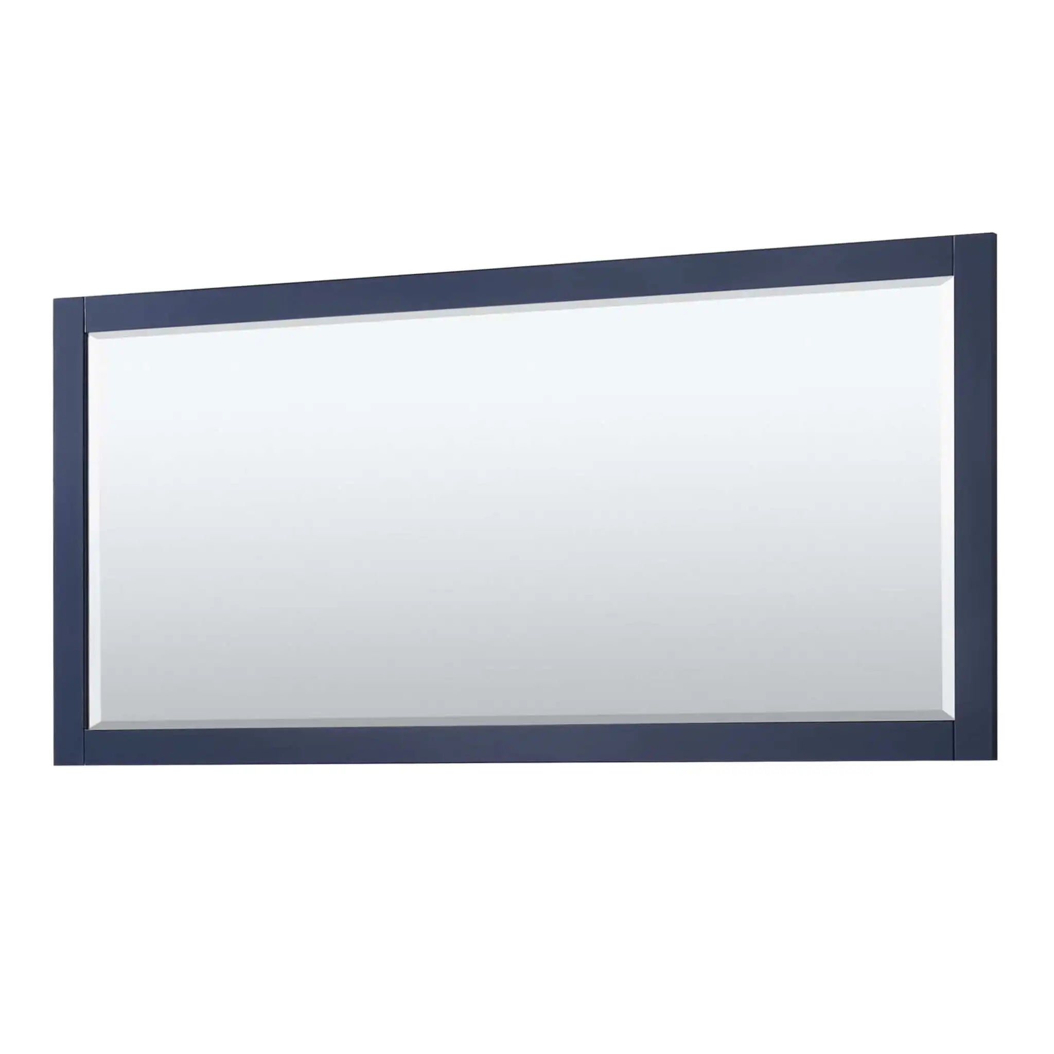 72" Avery Double Bathroom Vanity in Dark Blue with Polished Chrome Trim & 70" Mirror by Wyndham