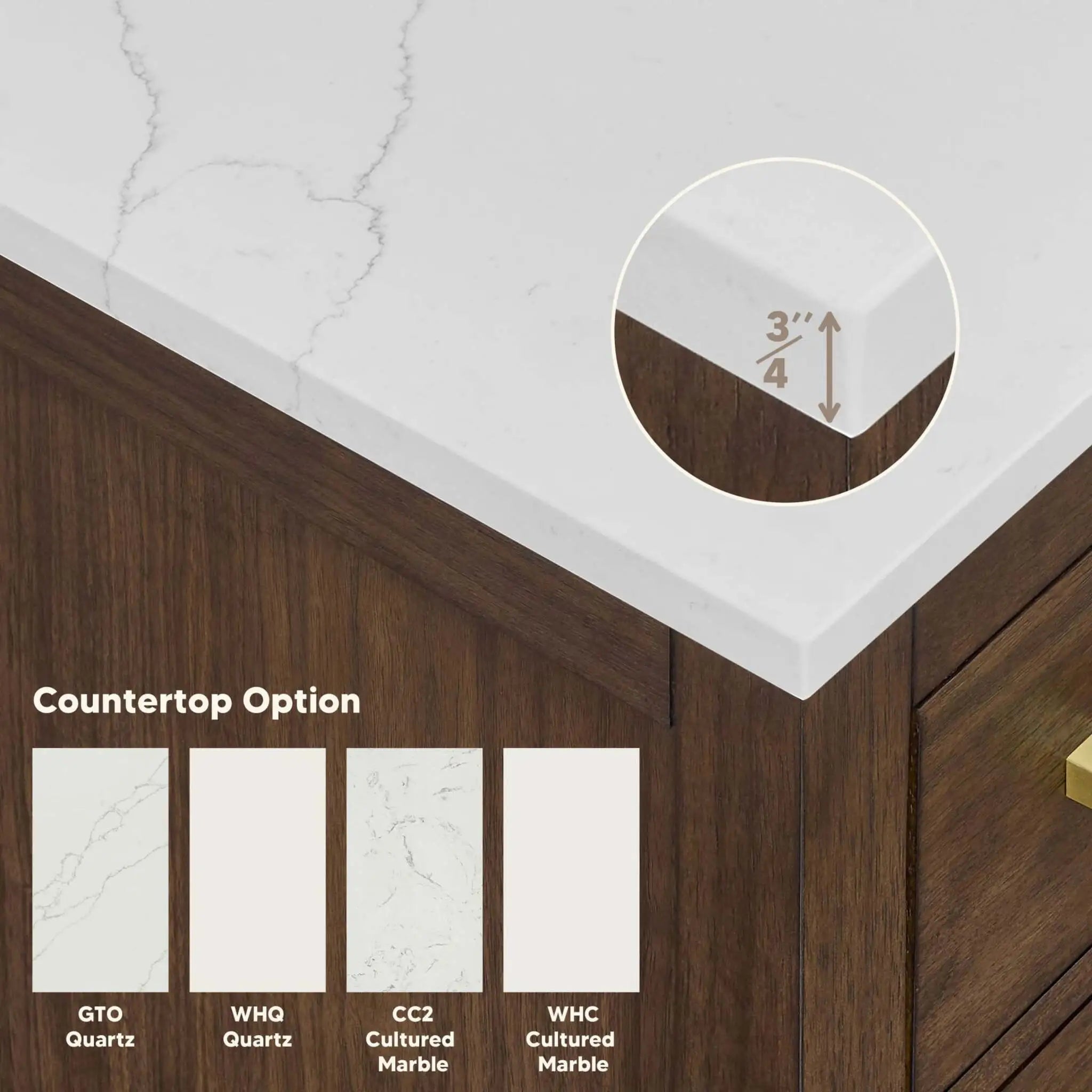 72" Beckett Double Bathroom Vanity in Dark Walnut with Brushed Gold Trim by Wyndham