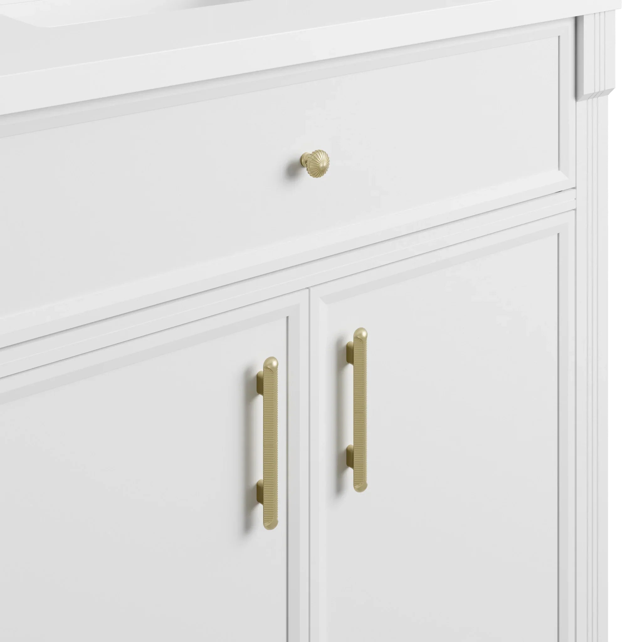 72" Bellshire Double Vanity in Bright White w/FreePower Wireless Charger by James Martin Vanities-Eternal Jasmine Pearl Silestone 12