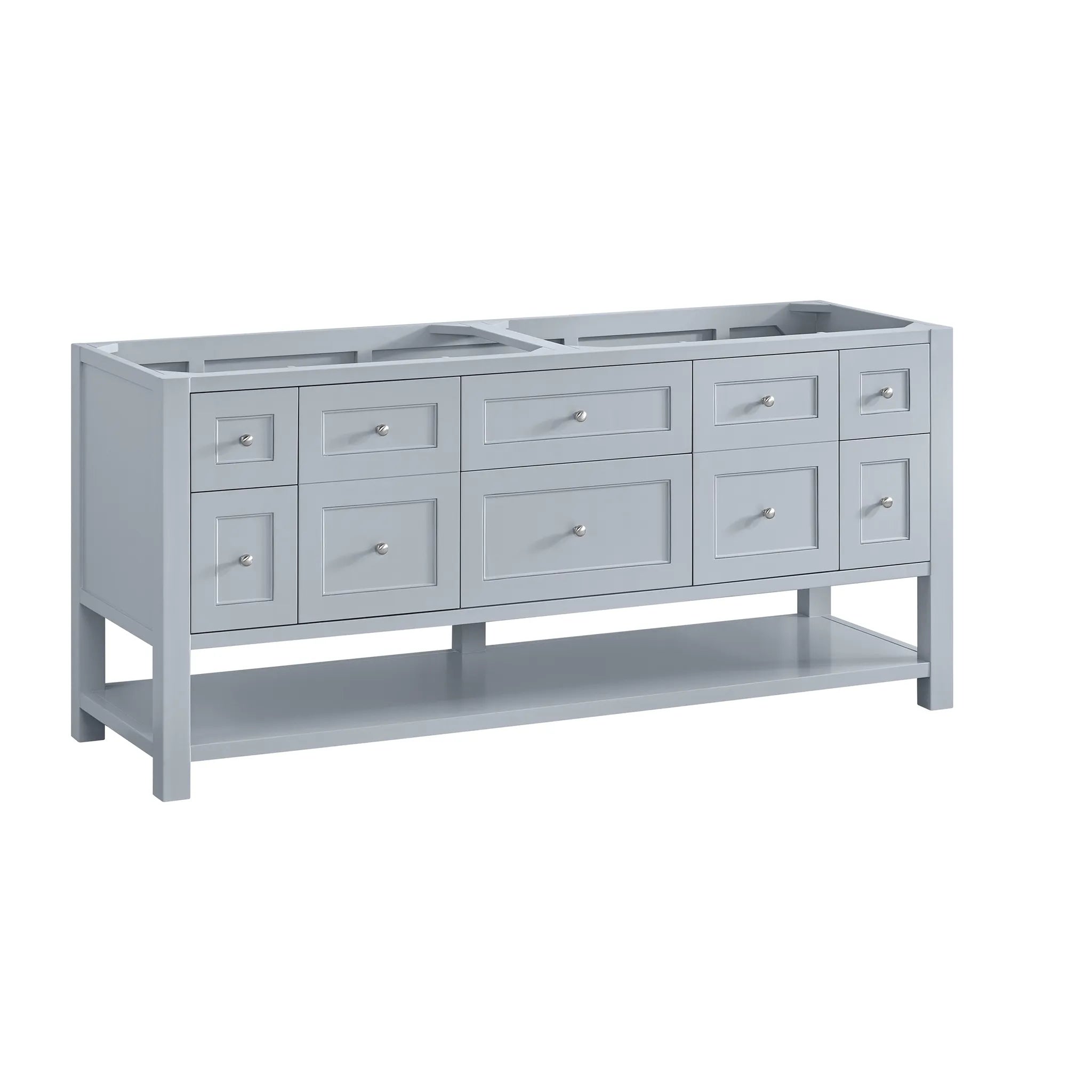 72" Breckenridge Double Vanity in Serenity Blue w/FreePower Wireless Charger-Cabinet Only-Not Available image