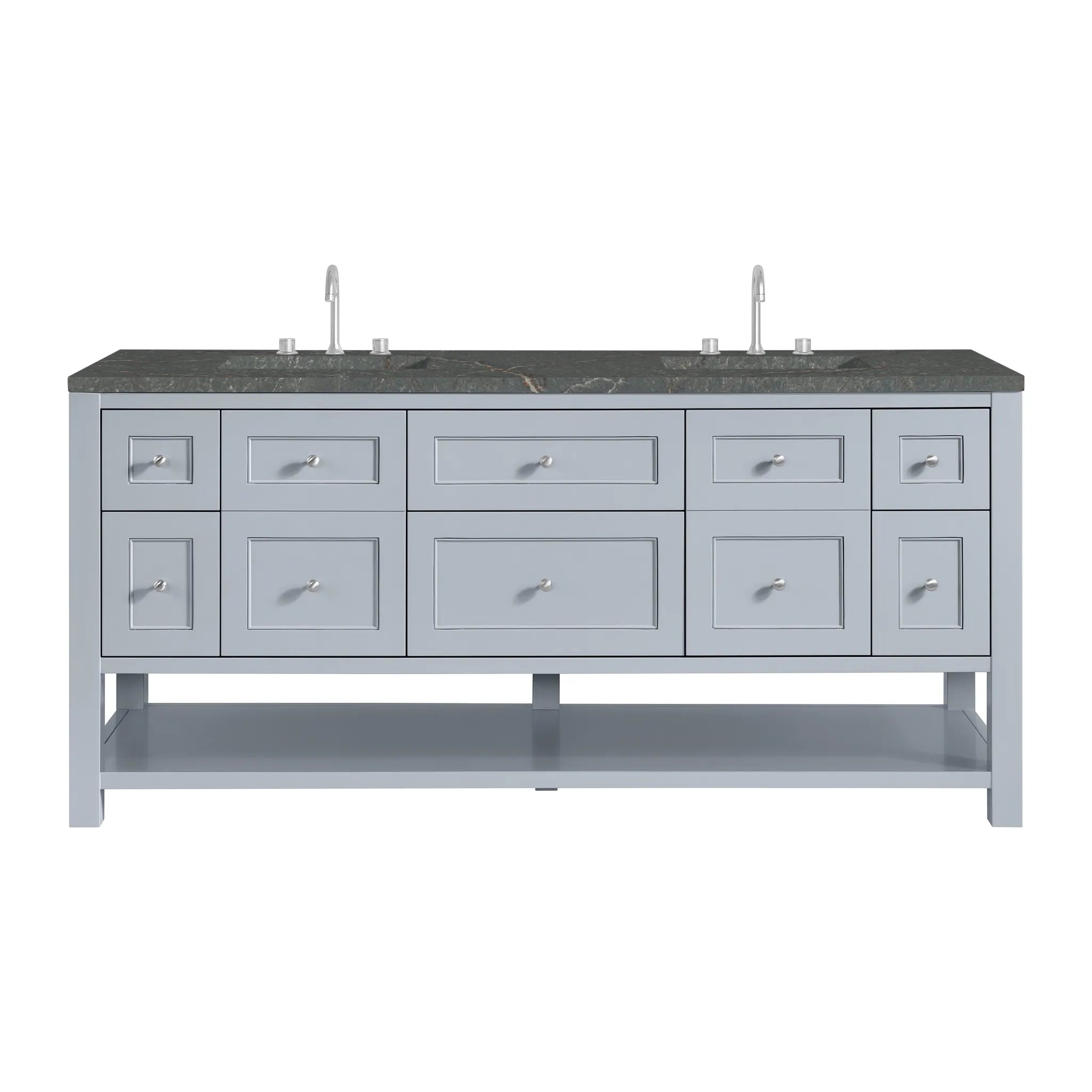 72" Breckenridge Double Vanity in Serenity Blue by James Martin Vanities - AURA Modern Home