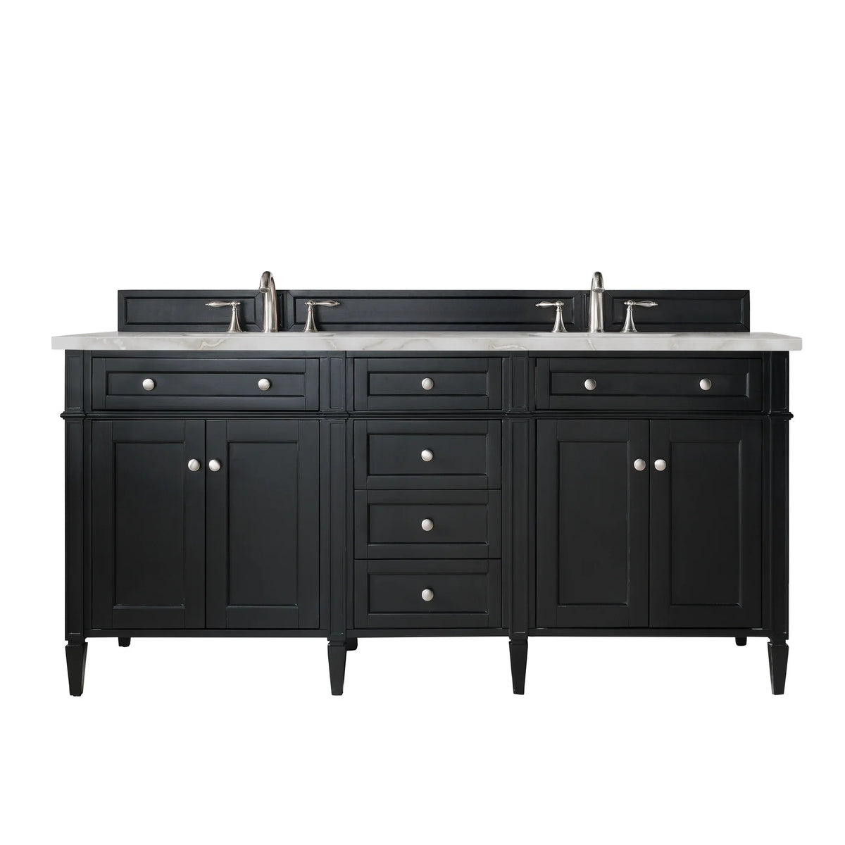 72" Brittany Double Vanity in Black Onyx by James Martin Vanities