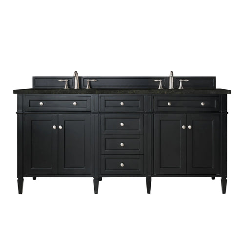 72" Brittany Double Vanity in Black Onyx by James Martin Vanities