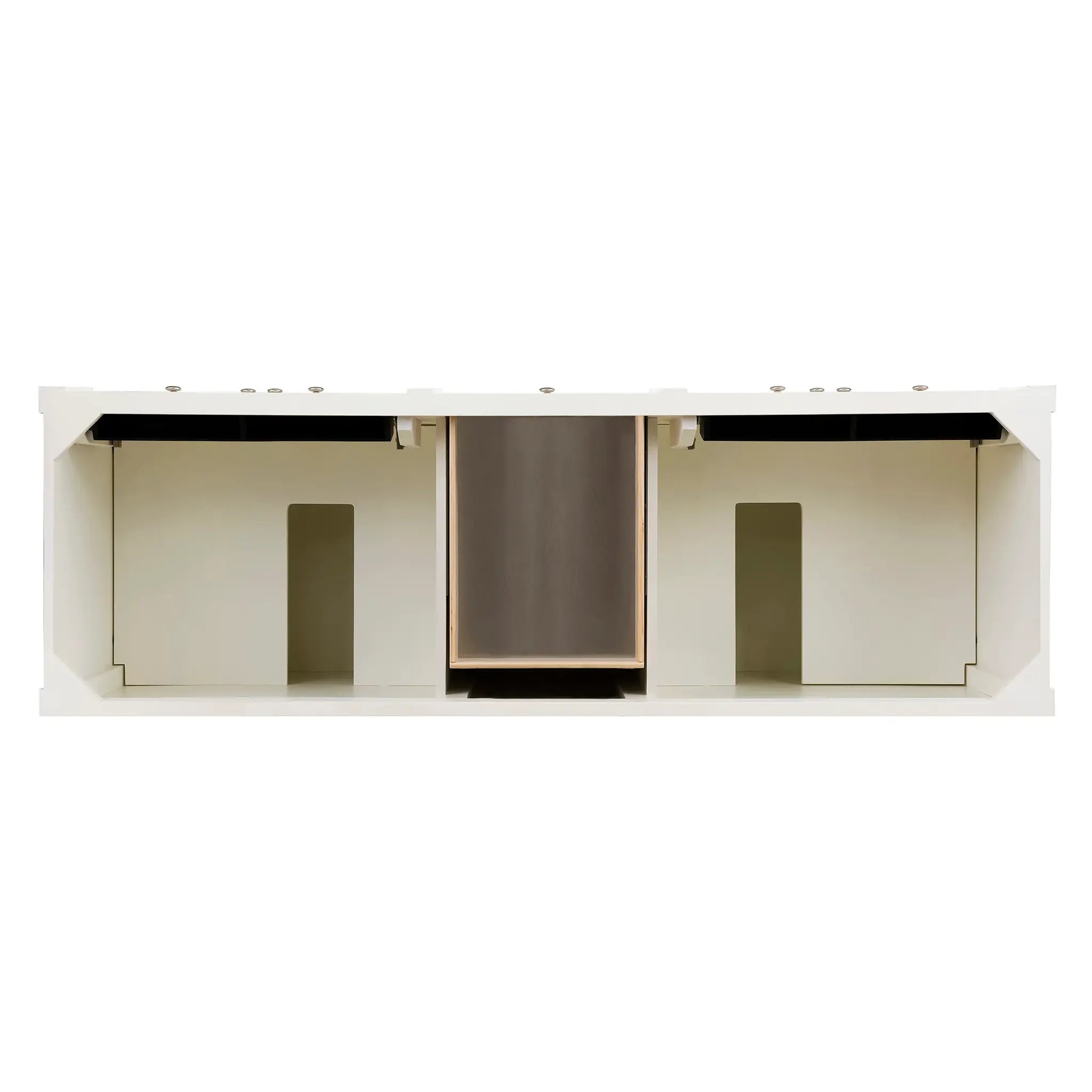 72" Brittany Double Vanity in Bright White w/FreePower Wireless Charger-Ethereal Noctis Silestone-8" Widespread image 7
