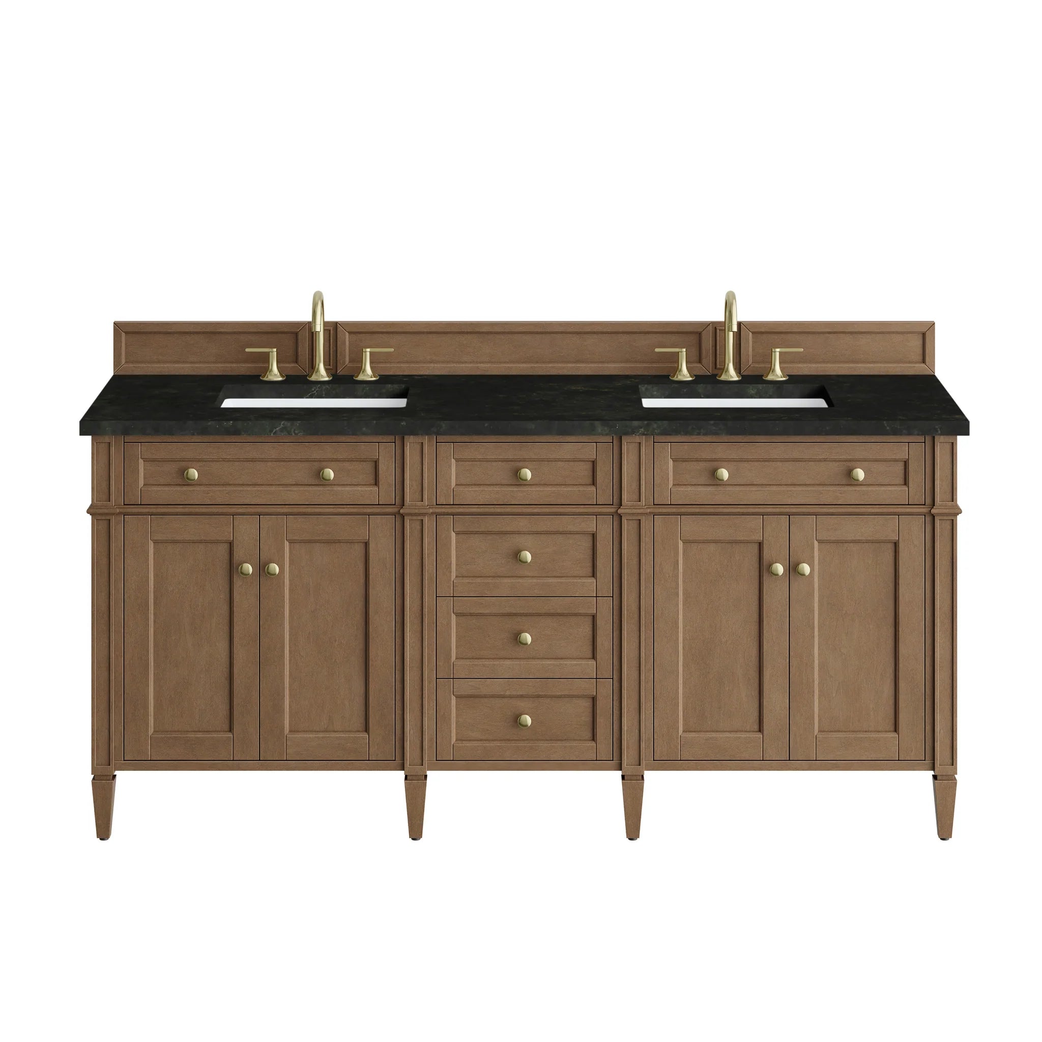 72" Brittany Double Vanity in Pecan by James Martin Vanities-Phantome Eclos 
