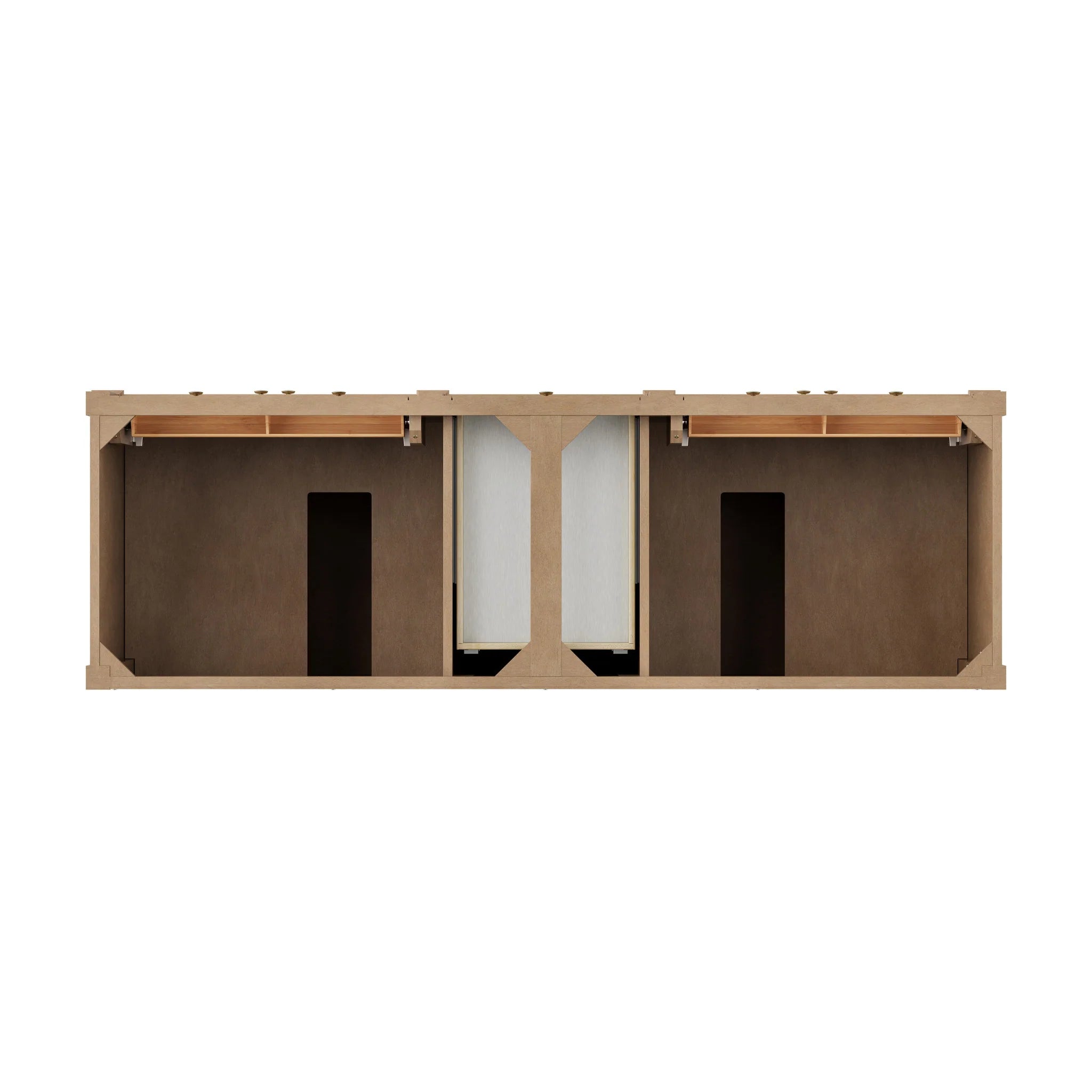 72" Brittany Double Vanity in Pecan by James Martin Vanities-Victorian Silver Silestone 4