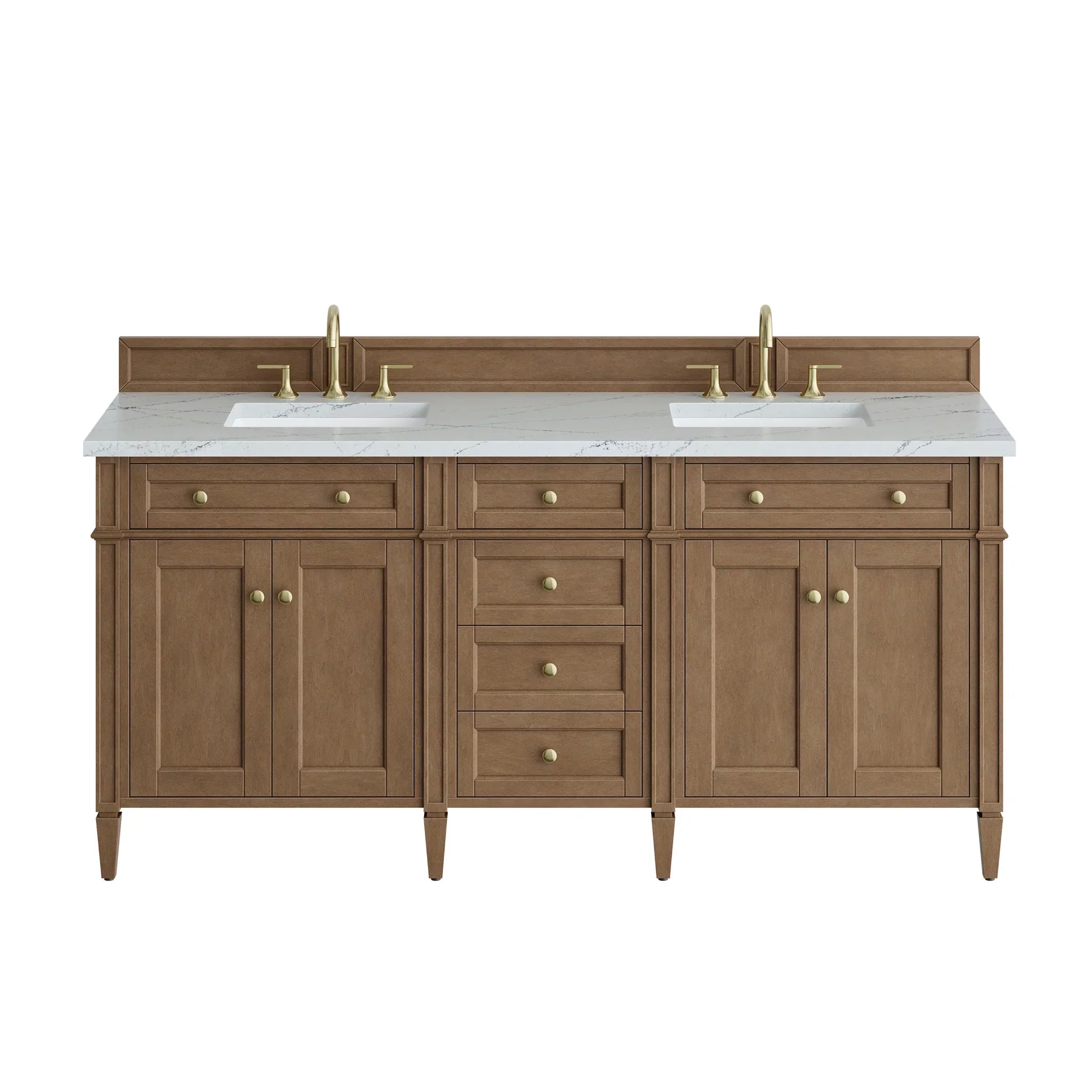 72" Brittany Double Vanity in Pecan by James Martin Vanities - AURA Modern Home
