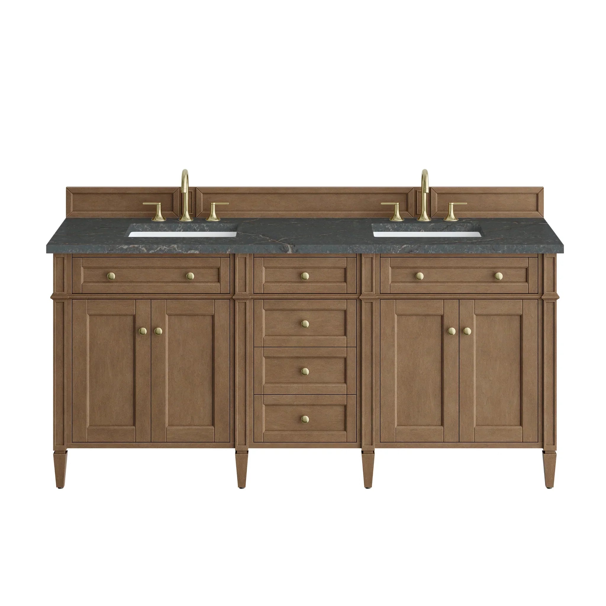 72" Brittany Double Vanity in Pecan by James Martin Vanities - AURA Modern Home