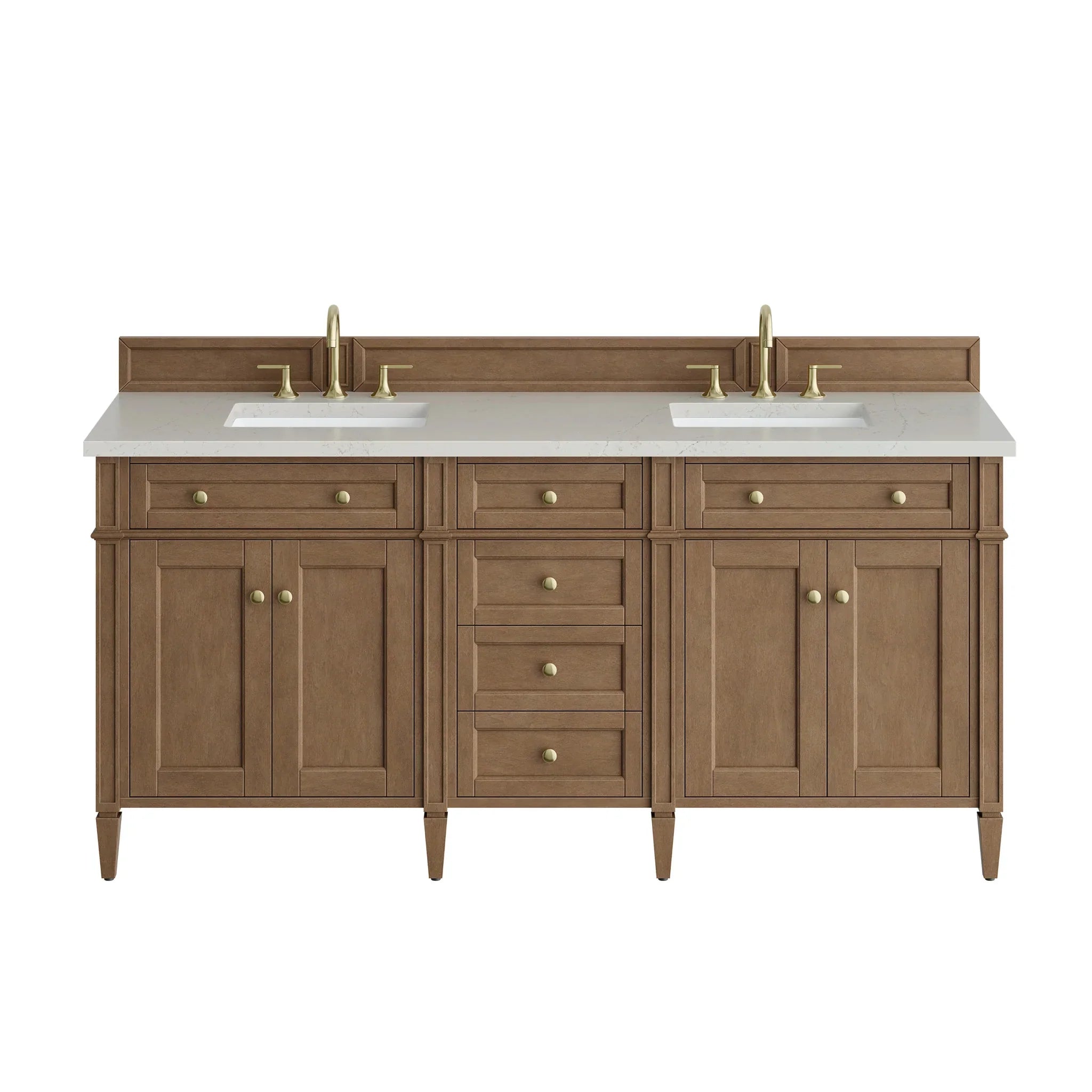 72" Brittany Double Vanity in Pecan by James Martin Vanities - AURA Modern Home