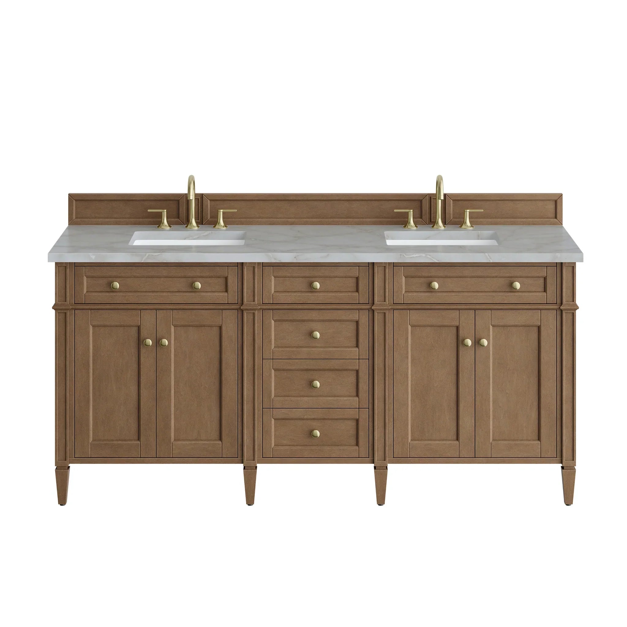 72" Brittany Double Vanity in Pecan by James Martin Vanities - AURA Modern Home