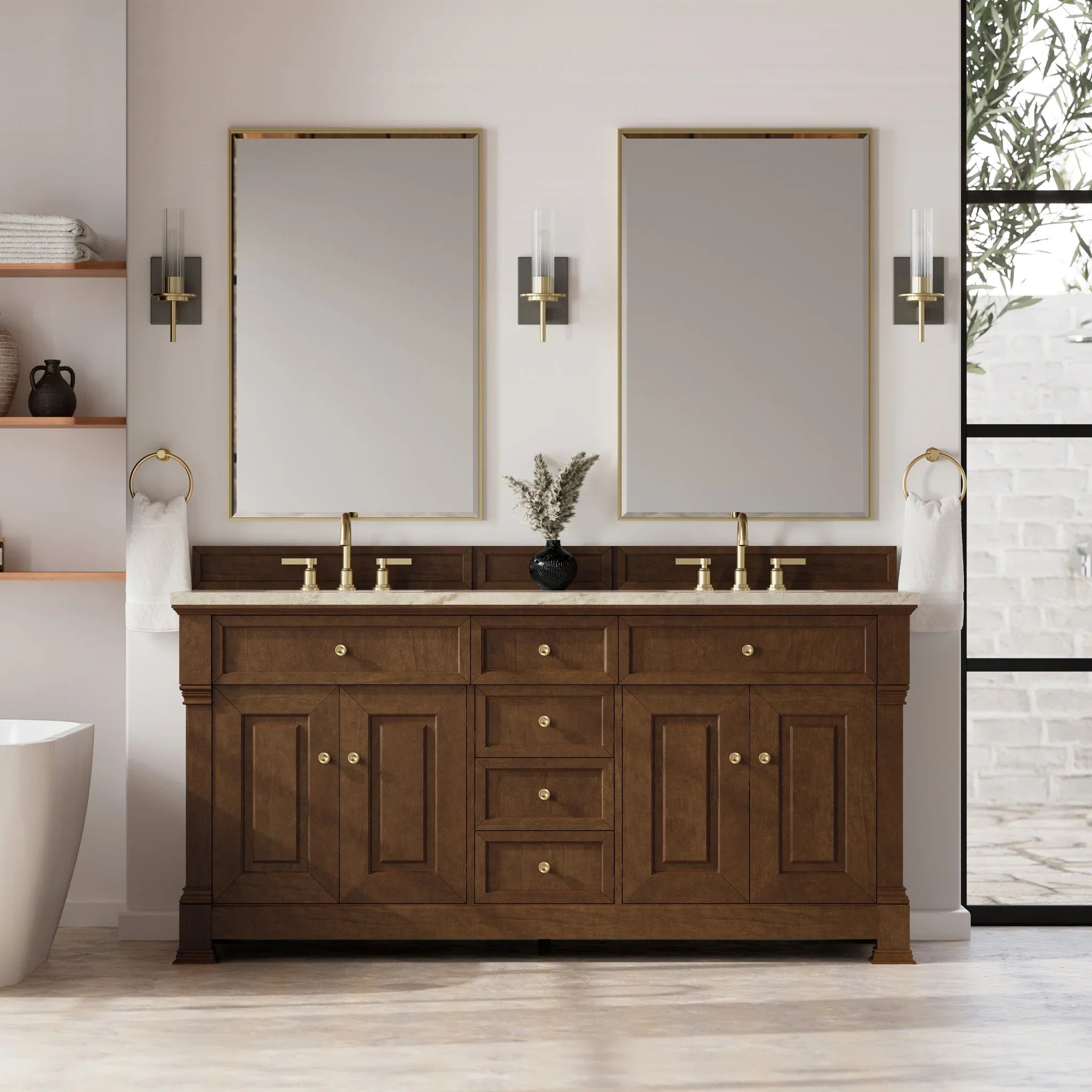72-brookfield-double-vanity-in-honey-oak-w-freepower-wireless-charger-by-james-martin-vanities-tajnar-eclos-zero-silica image 8