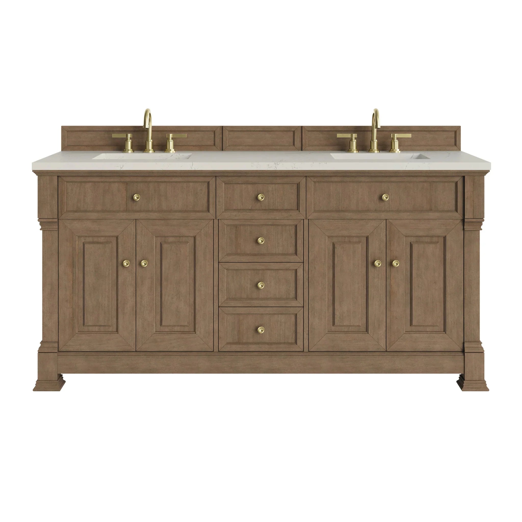 72" Brookfield Double Vanity in Pecan by James Martin Vanities