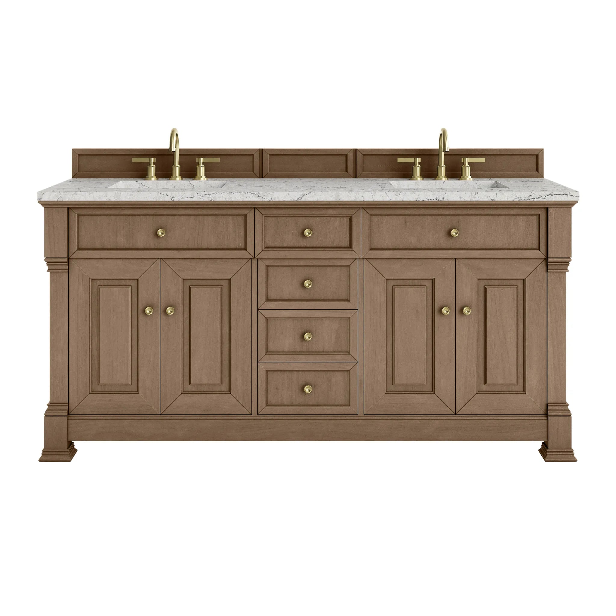 72" Brookfield Double Vanity in Pecan by James Martin Vanities
