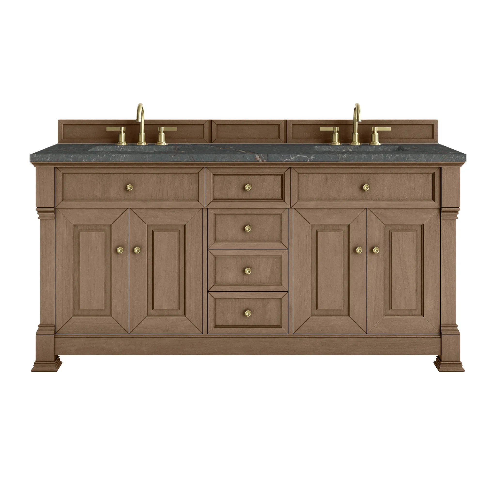 72" Brookfield Double Vanity in Pecan by James Martin Vanities