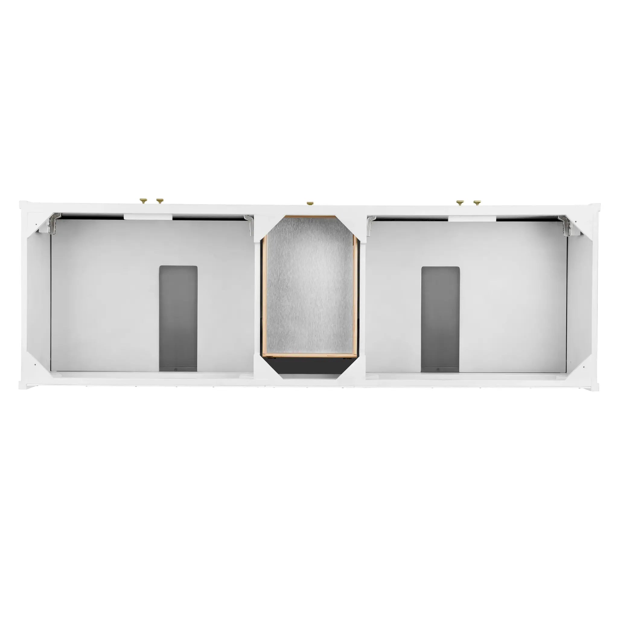 72" Chicago Double Vanity in Glossy White-Parisien Bleu Silestone-8" Widespread image 5