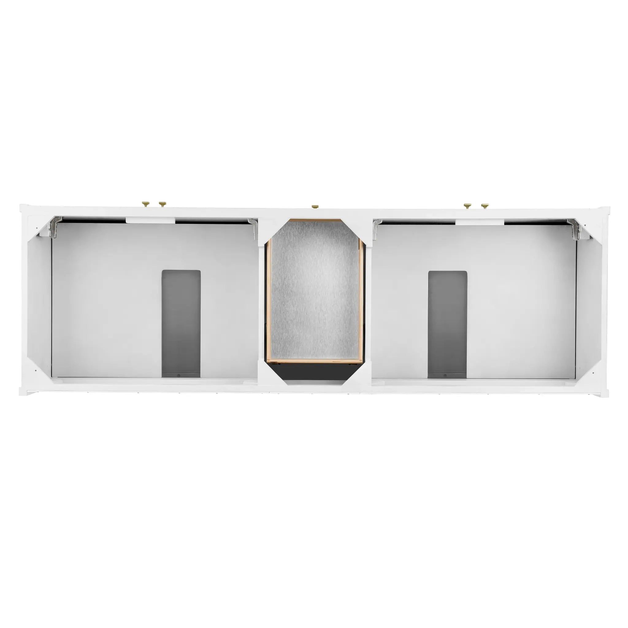 72" Chicago Double Vanity in Glossy White, w/FreePower Wireless Charger-Ethereal Noctis Silestone-8" Widespread image 6