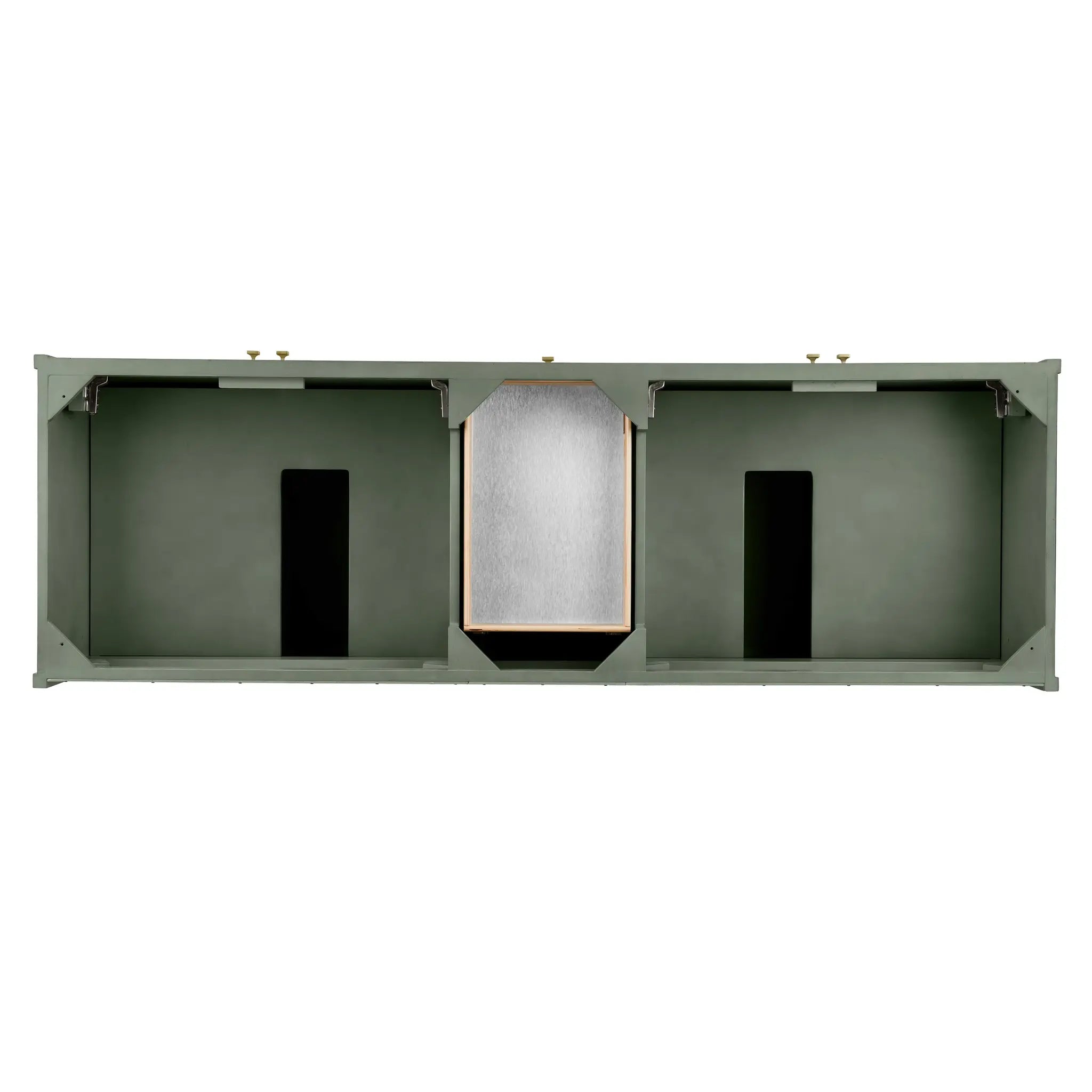 72" Chicago Double Vanity in Smokey Celadon, w/FreePower Wireless Charger-Ethereal Noctis Silestone-8" Widespread image 6