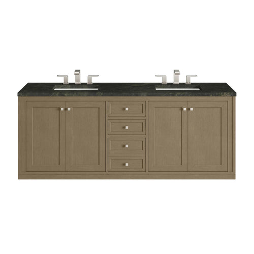 72" Chicago Double Vanity in Walnut Whisper by James Martin Vanities