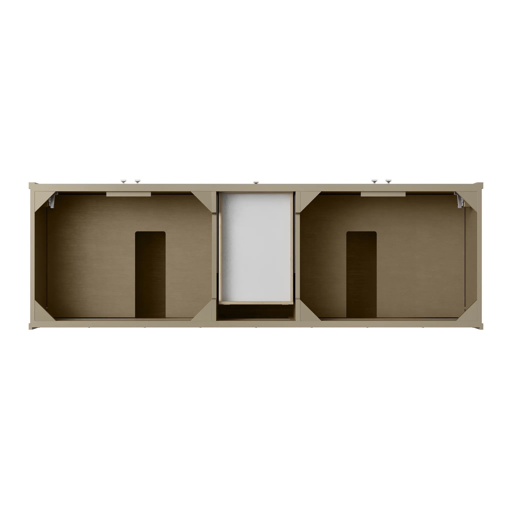 72" Chicago Double Vanity in Walnut Whisper-Parisien Bleu Silestone-8" Widespread image 6