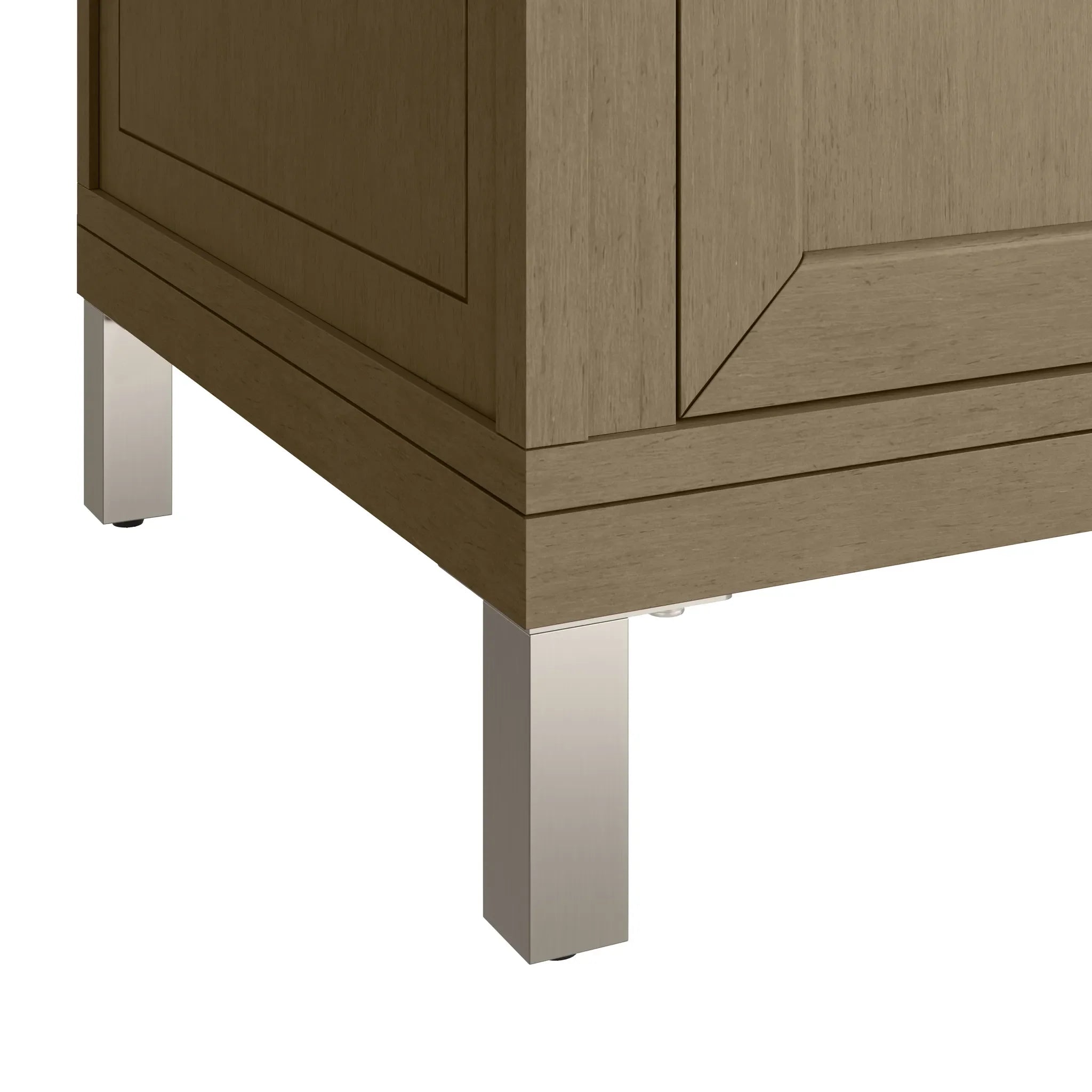 72" Chicago Double Vanity in Walnut Whisper-Victorian Silver Silestone-8" Widespread image 16