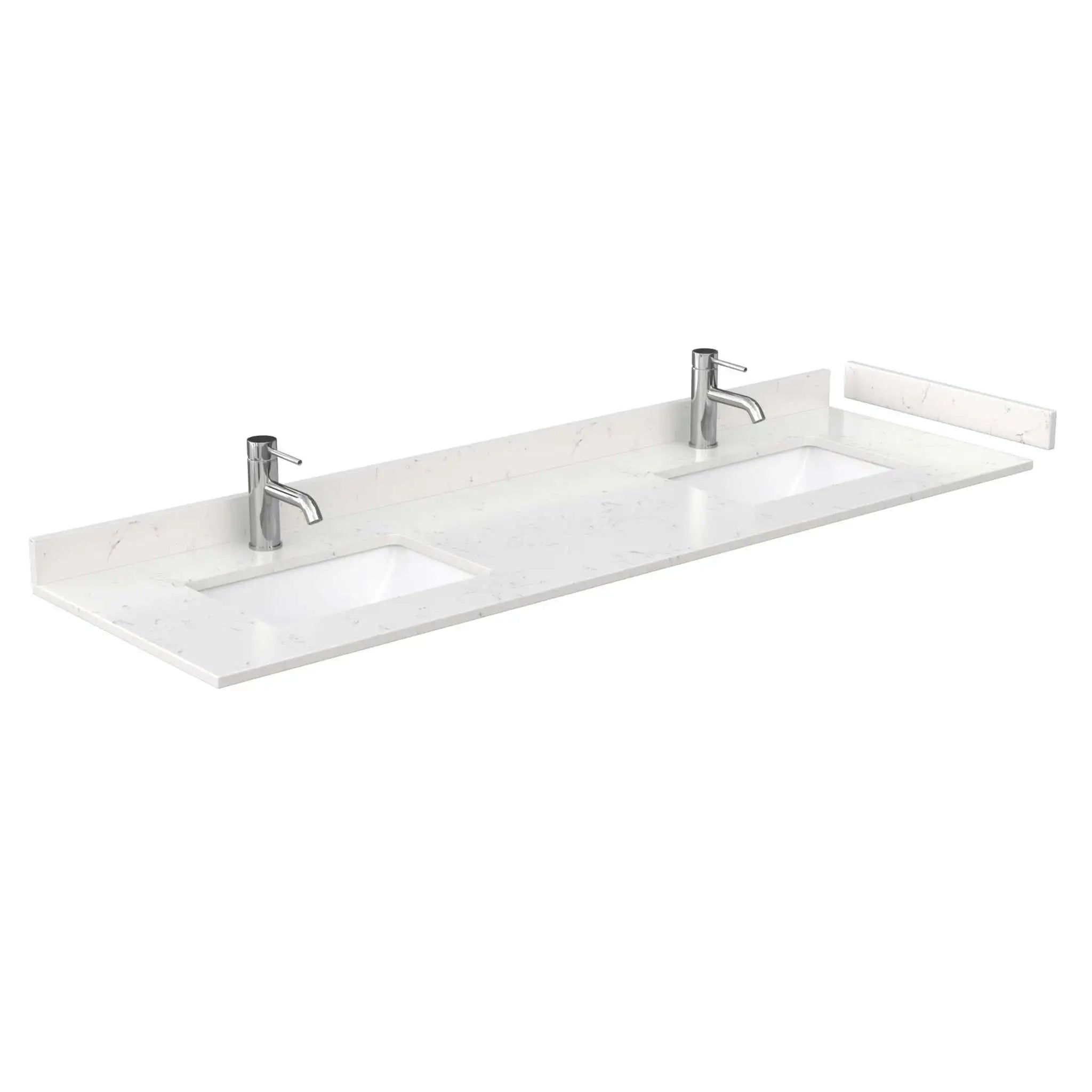 72" Daria Double Bathroom Vanity in White with Polished Chrome Trim & 24" Mirror by Wyndham