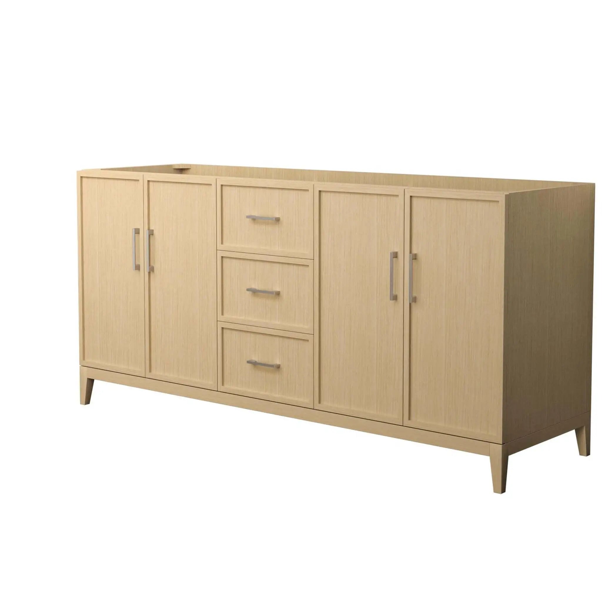 72" Elan Double Bathroom Vanity in White Oak with Brushed Nickel Trim by Wyndham