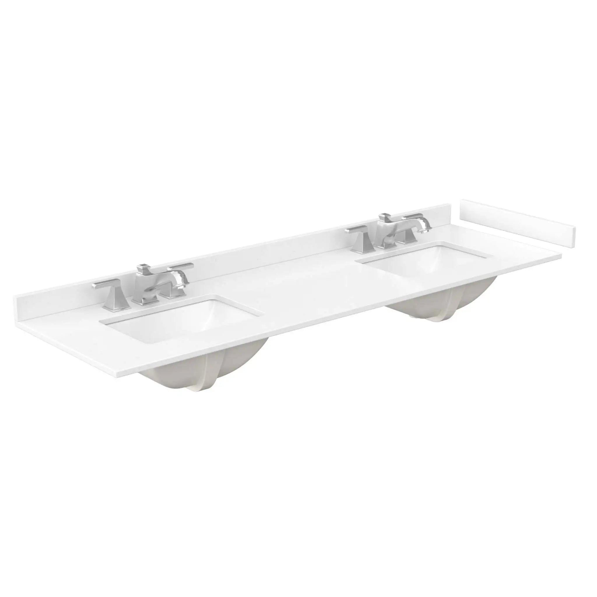 72" Elan Double Bathroom Vanity in White Oak with Matte Black Trim by Wyndham