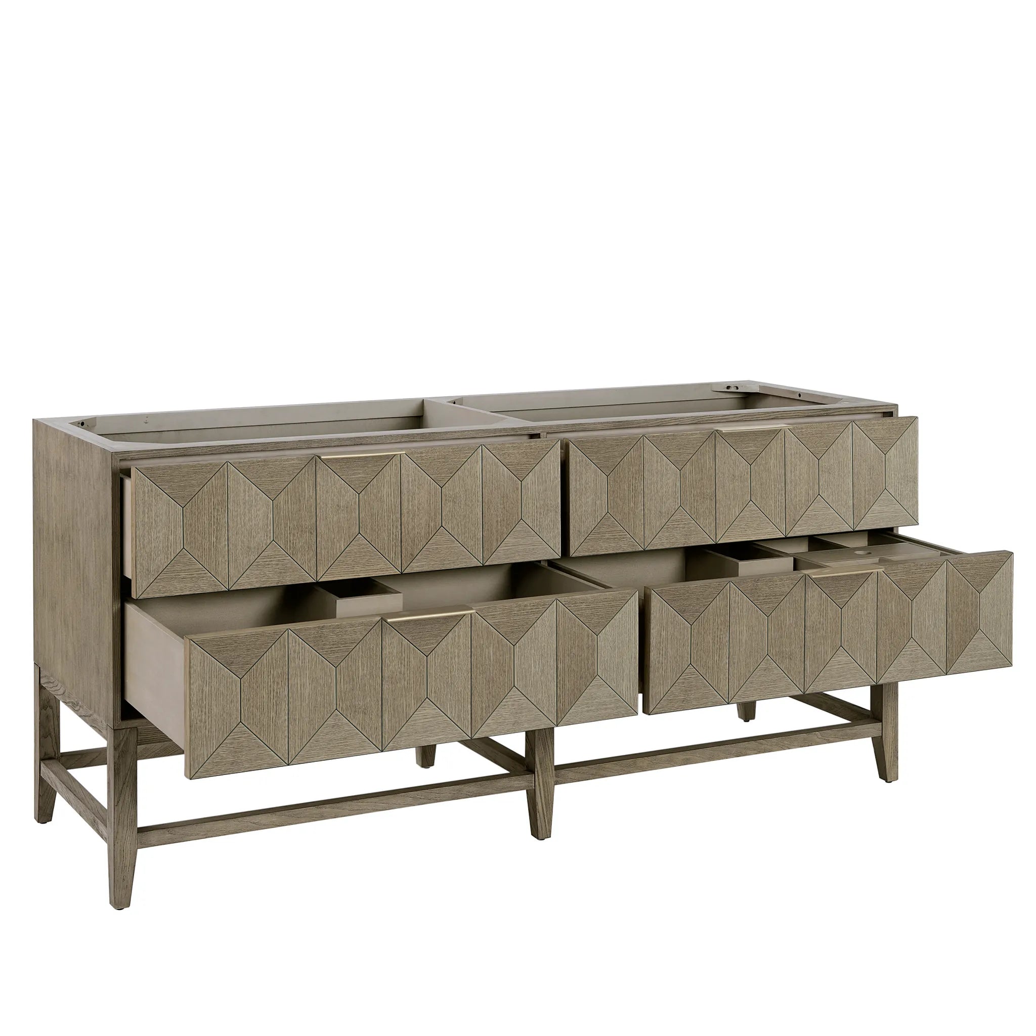72" Emmeline Double Vanity in Pebble Oak w/FreePower Wireless Charger-Cabinet Only-Not Available image 1