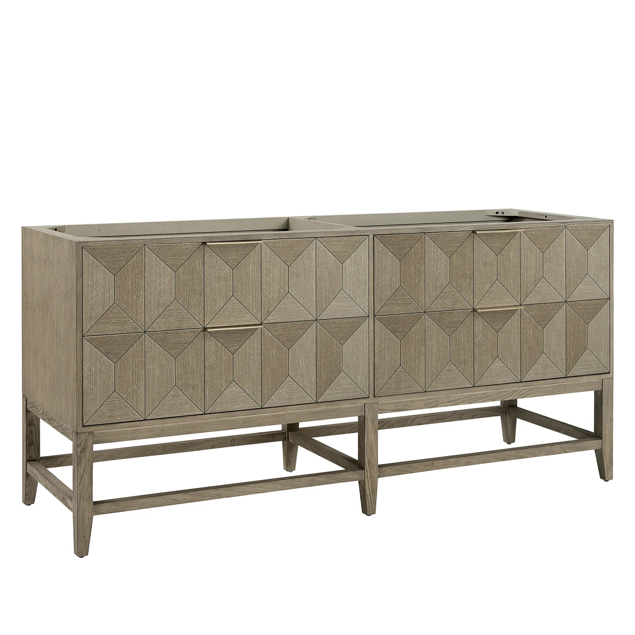 72" Emmeline Double Vanity in Pebble Oak w/FreePower Wireless Charger-Cabinet Only-Not Available image