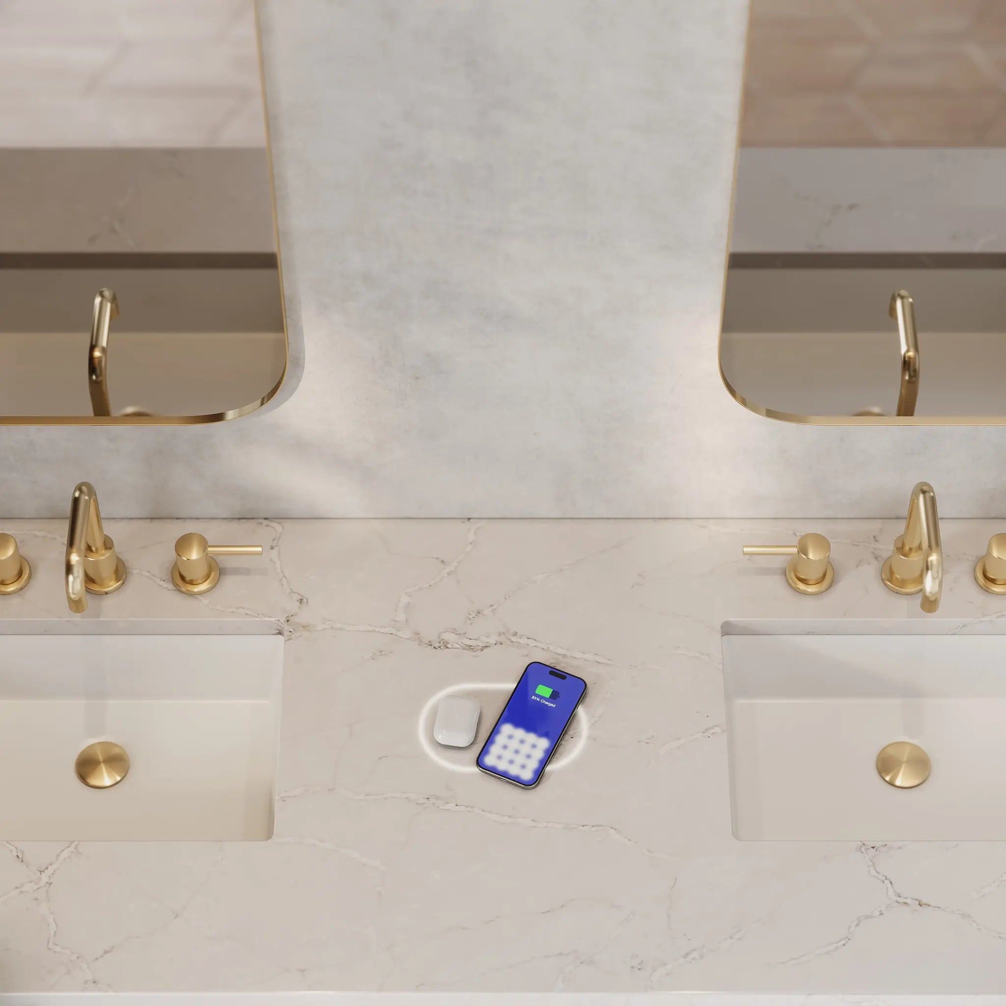 72 Gracyn Double Vanity In Coastal Driftwood Power Enabled Victorian Silver Silestone 8 Widespread 2