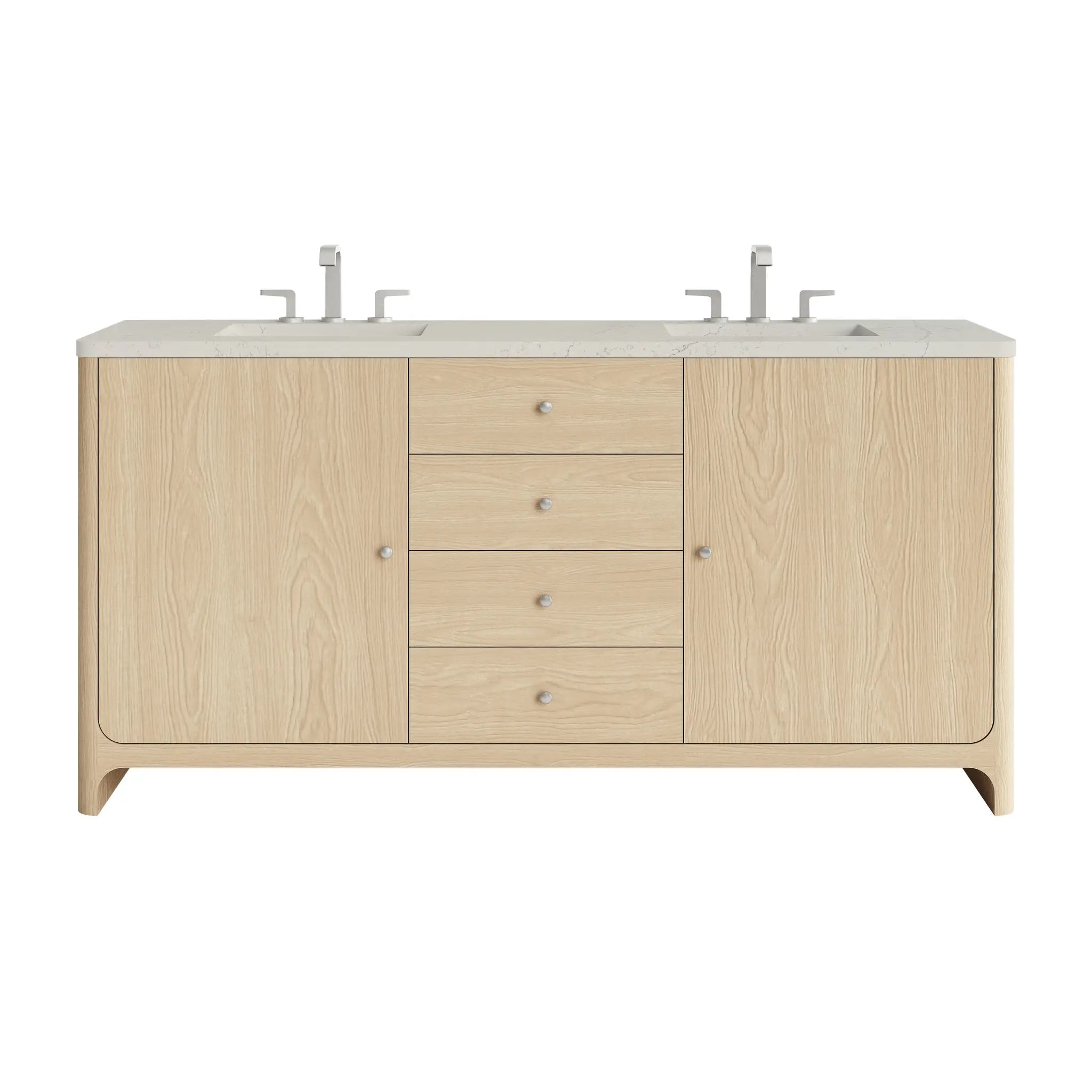 72 Gracyn Double Vanity In Coastal Driftwood Standard Siberian Silestone 8 Widespread 1